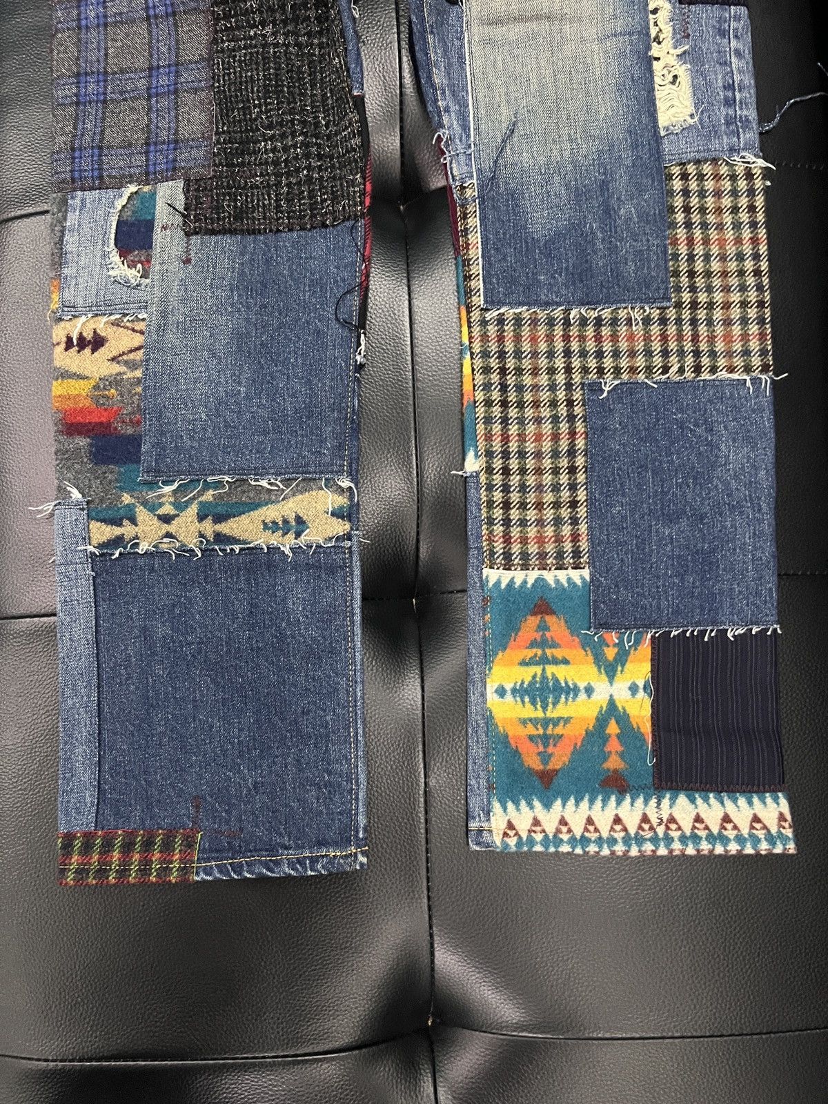 Junya Watanabe × Levi's × Pendleton Junya Watanabe MAN by Levi’s by Pendleton 2022 Patchwork Pan Size US 28 / EU 44 - 4 Thumbnail