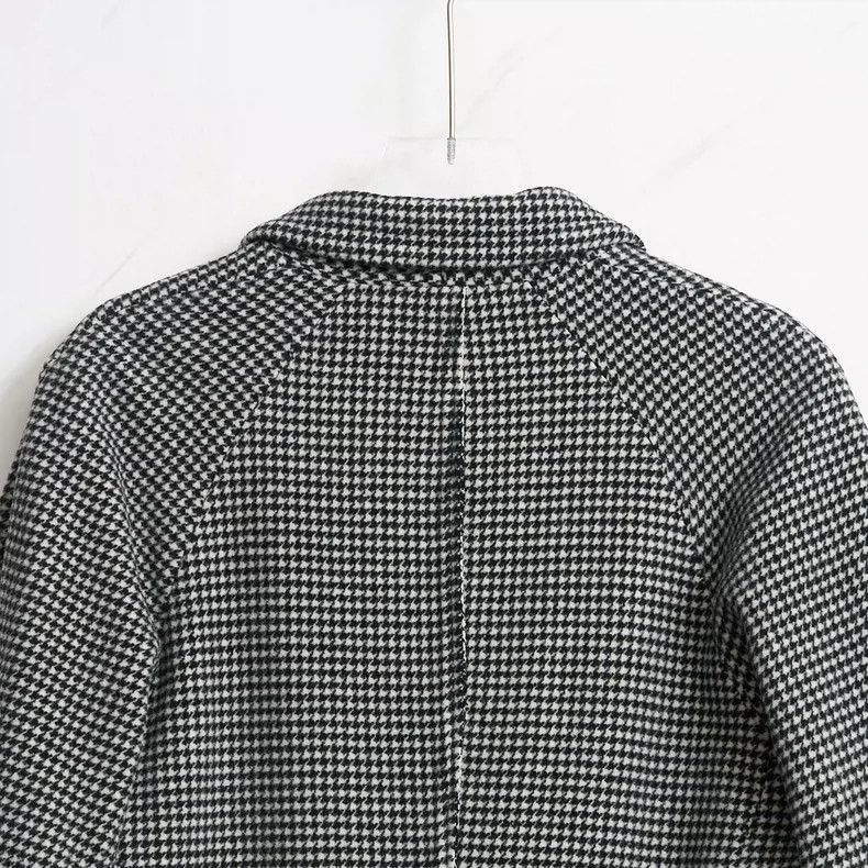 Rick Owens men's houndstooth wool blend coat Size US M / EU 48-50 / 2 - 2 Thumbnail