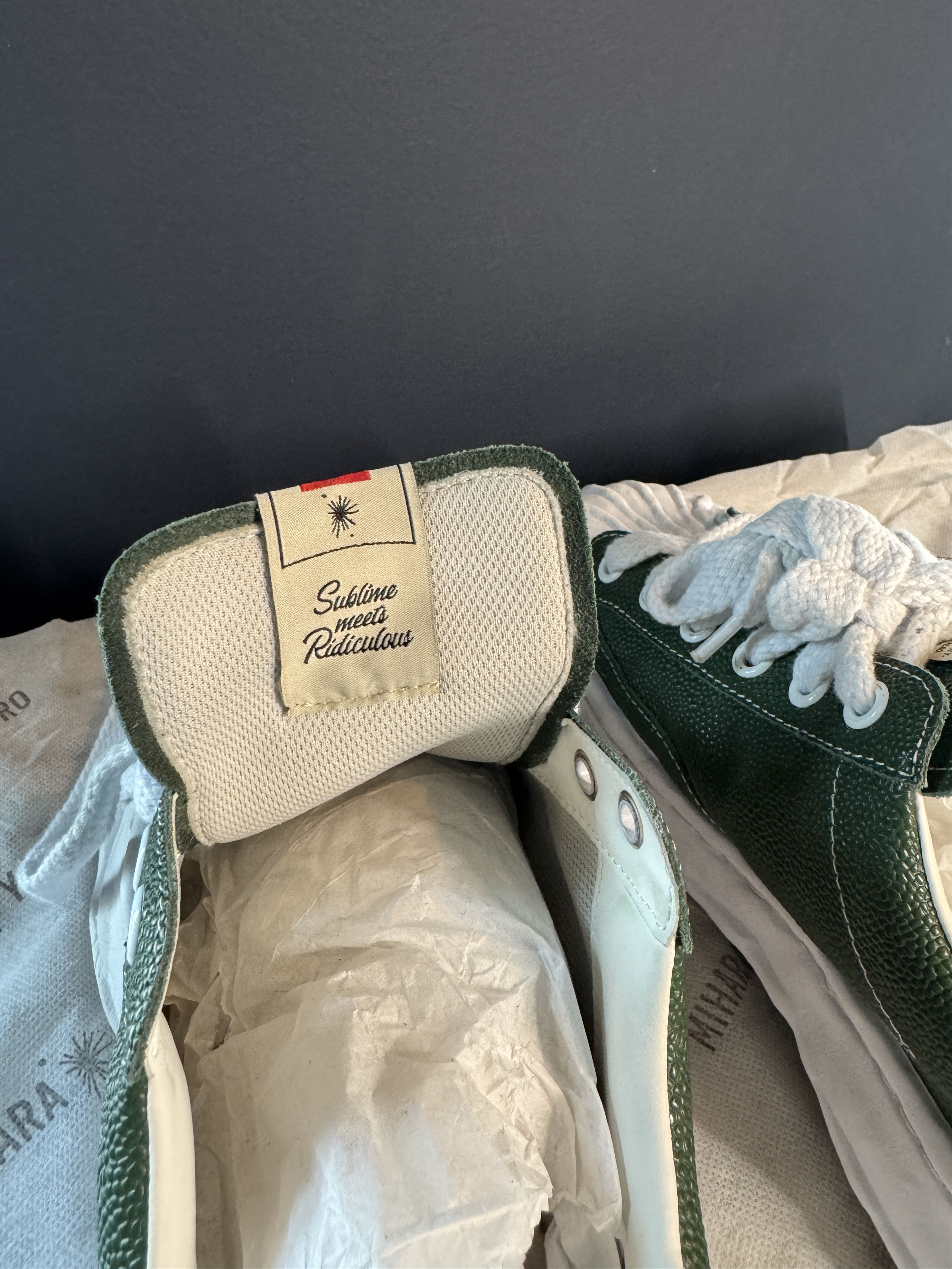 Maison MIHARA YASUHIRO MAISON MIHARA YASUHIRO MMY BLAKEY PEBBLE LEATHER GREEN SZ 43 Size US 10 / EU 43 - 8 Thumbnail