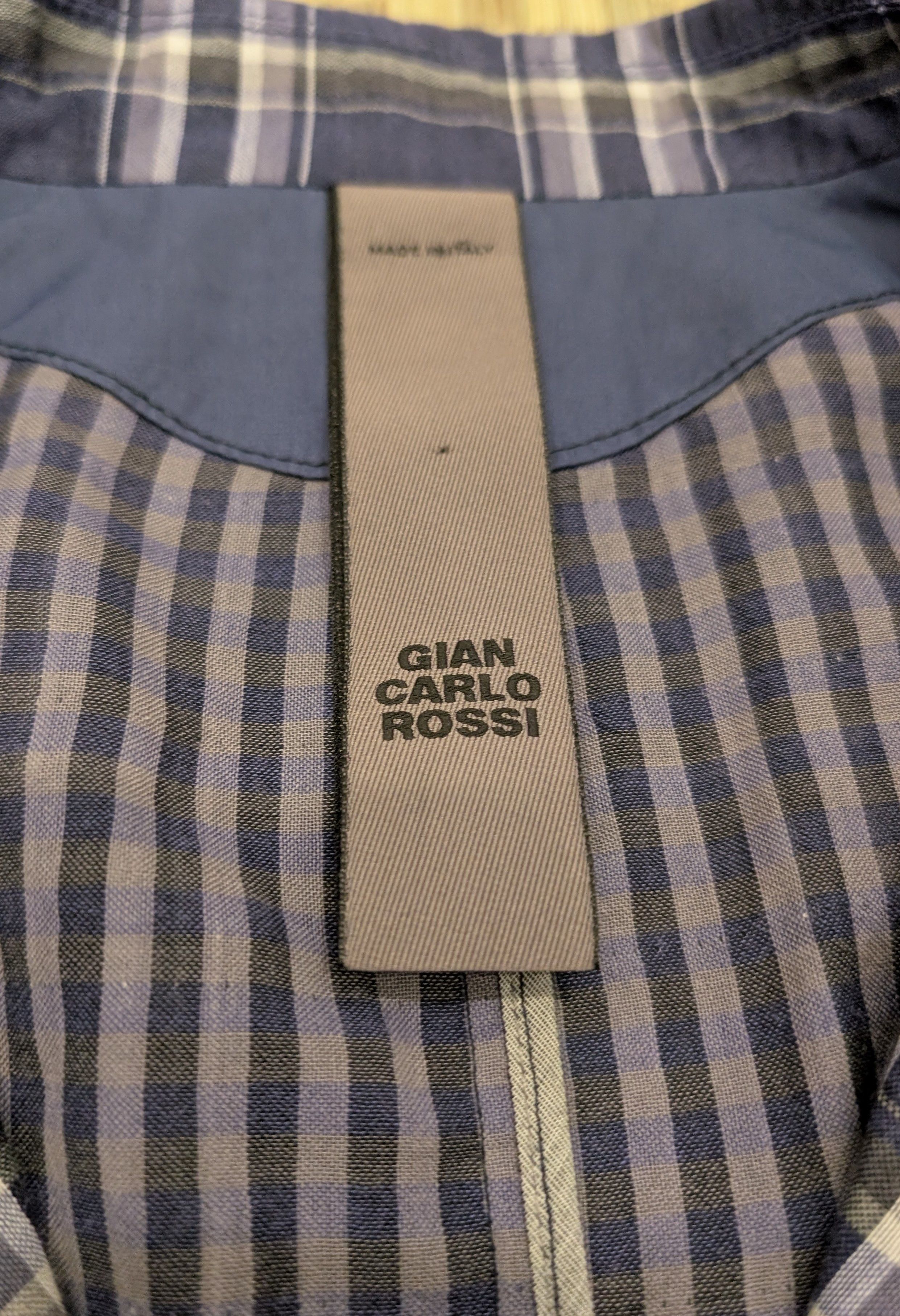 GIAN CARLO ROSSI Giancarlo Rossi Plaid Cotton Blazer Made in Italy Size 38R - 3 Thumbnail