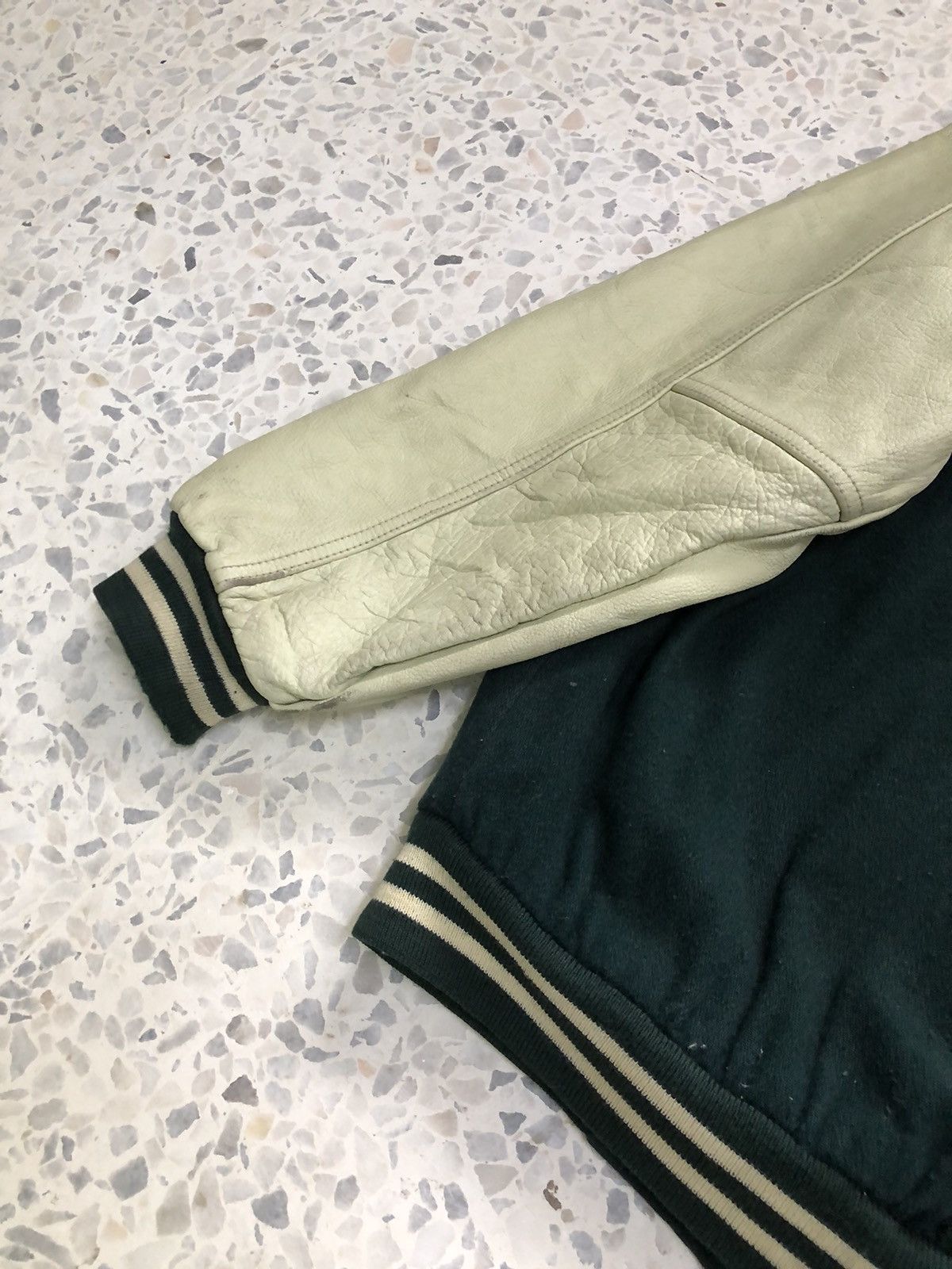 MLB Vtg 90s Ivy Spirit Baseball Team Varsity Jacket Arm Leather Size US L / EU 52-54 / 3 - 8 Thumbnail