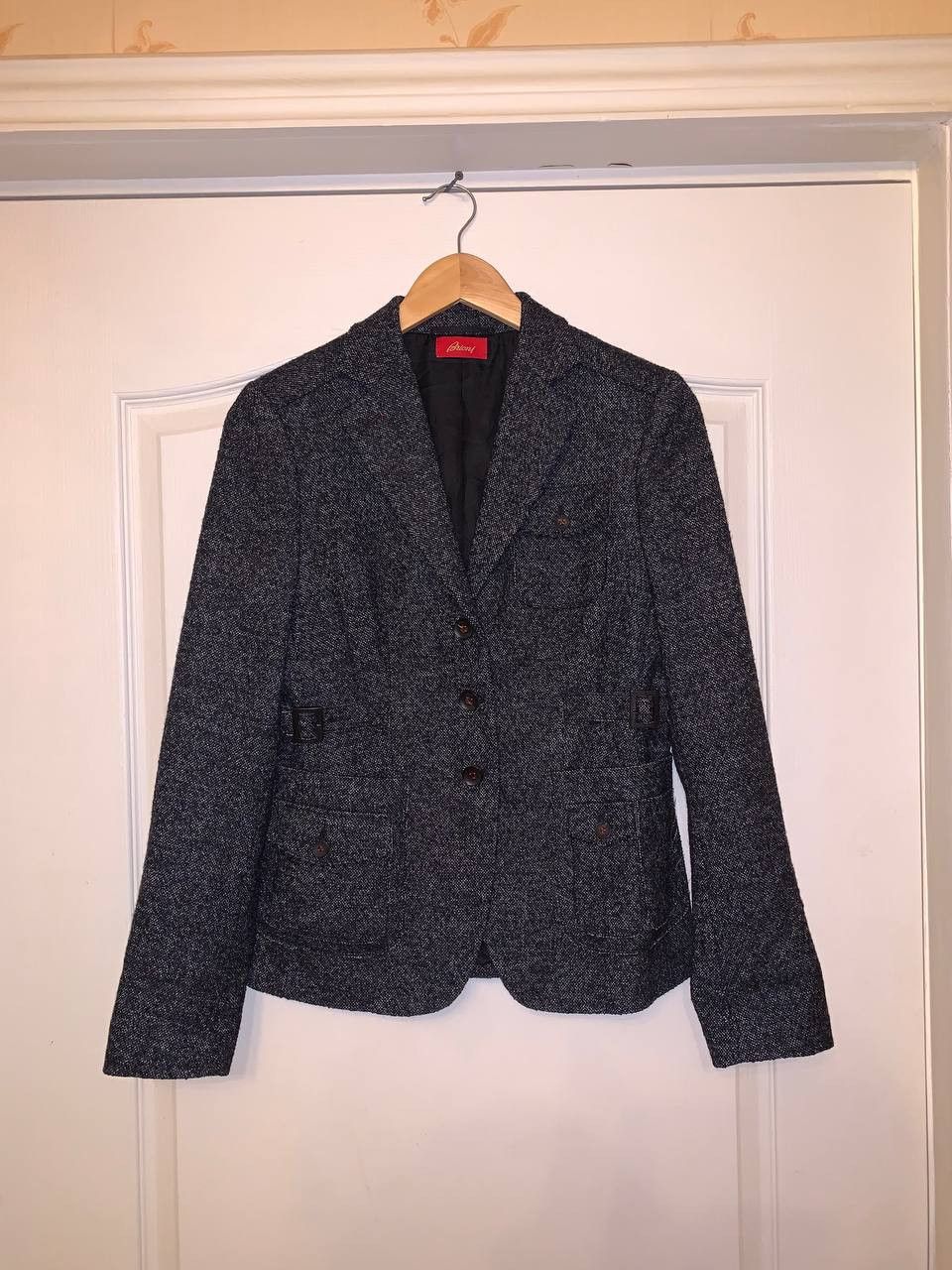 image of Brioni Wool Jacket in Grey, Women's (Size Small)