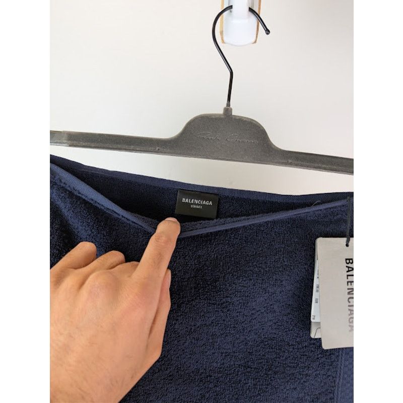 Balenciaga o1rshd1 Size: M / Cotton Skirt Towel in Dark Navy Blue Size 32 - 8 Thumbnail