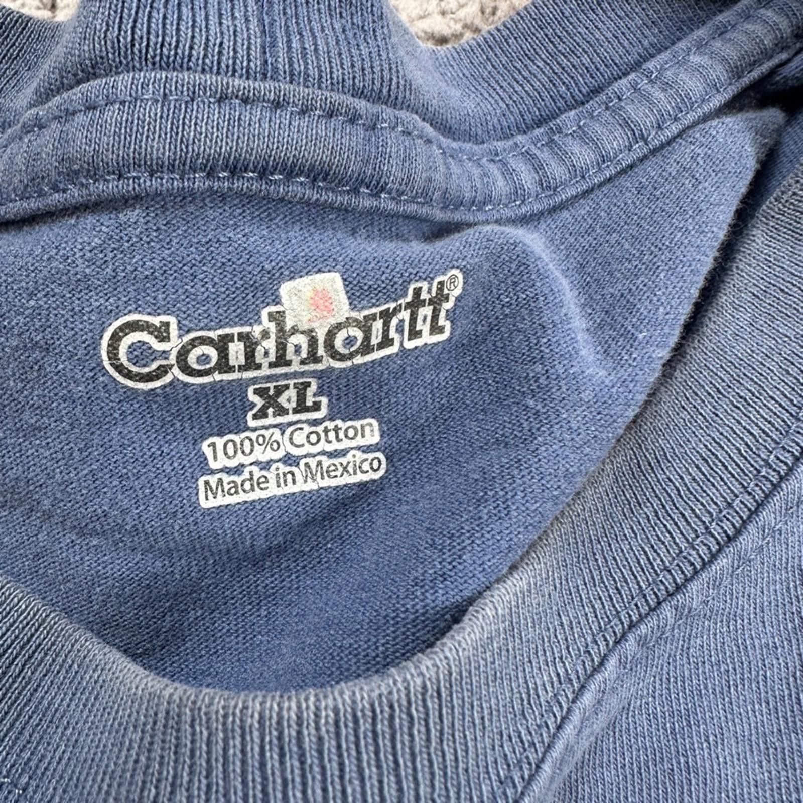Carhartt Carhartt K87 Royal Blue Pocket T Shirt Mens XL Workwear Size US XL / EU 56 / 4 - 4 Thumbnail