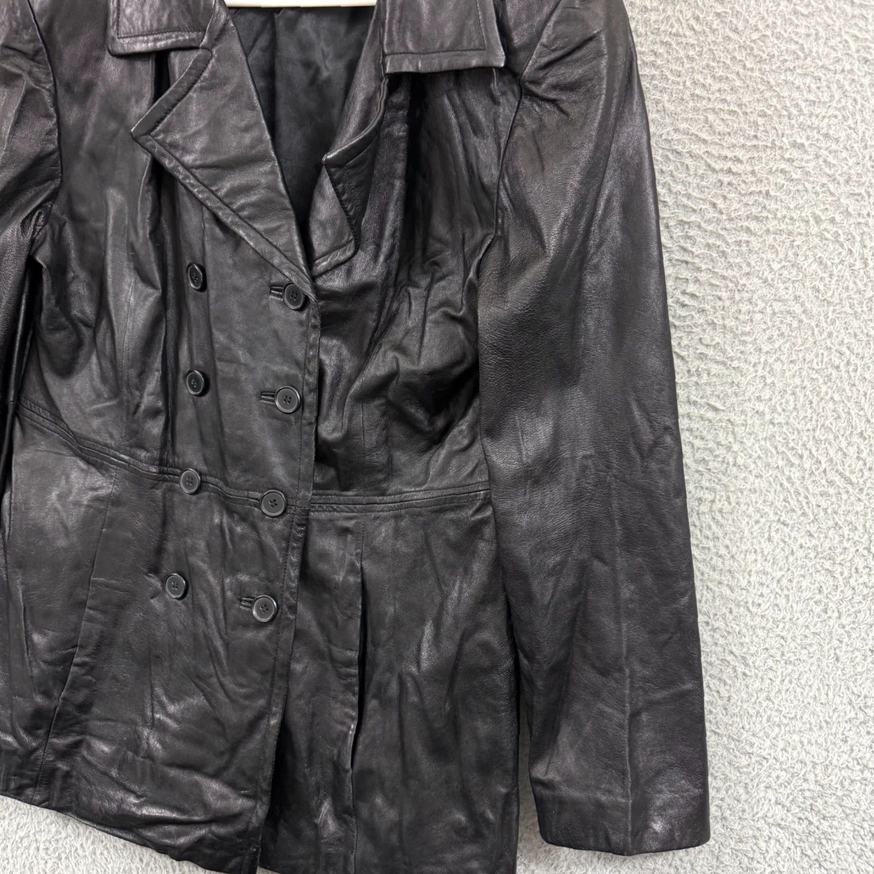 Ferrari VTG Jacqueline Ferrari Jacket Women Large Double Breasted 80s Lambskin Leather Size L / US 10 / IT 46 - 5 Thumbnail
