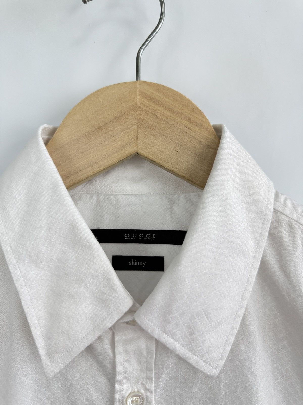 Gucci 🇮🇹 Gucci Classic Skinny Shirt Made in Italy Rare Retro Y2K Size US S / EU 44-46 / 1 - 4 Thumbnail