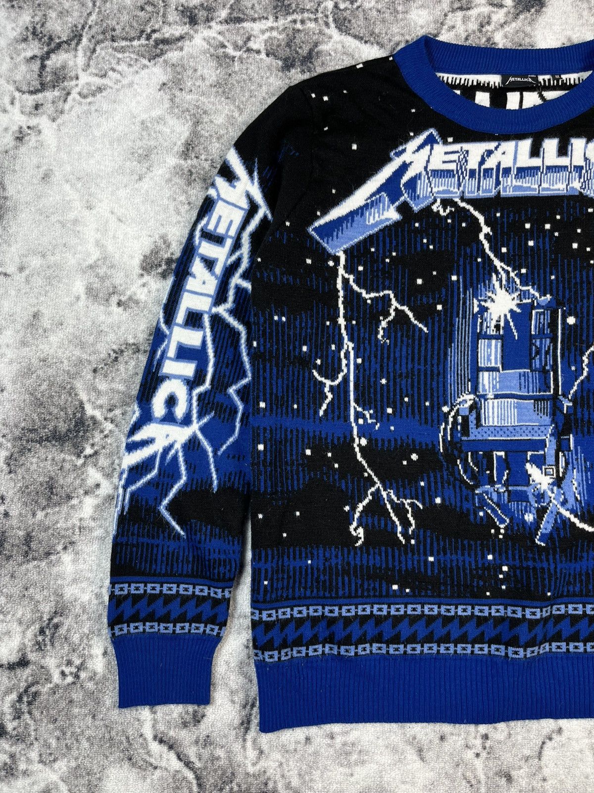 Metallica Metallica Knit Sweater Blue Lightning Probit L Size US L / EU 52-54 / 3 - 2 Thumbnail