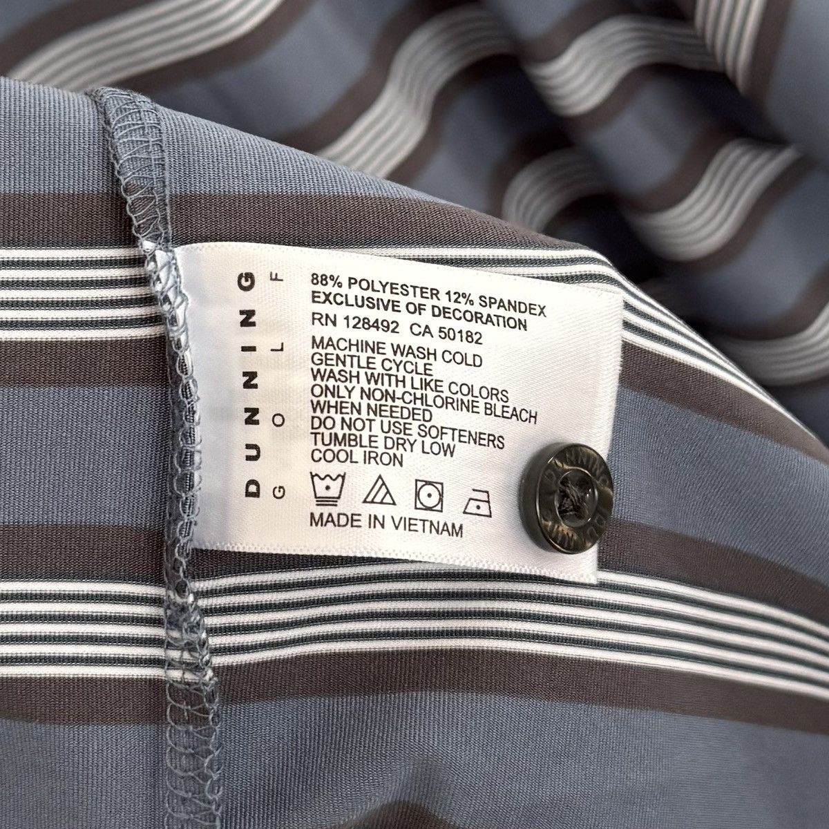 Other Dunning Golf Stripe Performance Polo $98 MSRP Size US XL / EU 56 / 4 - 5 Thumbnail