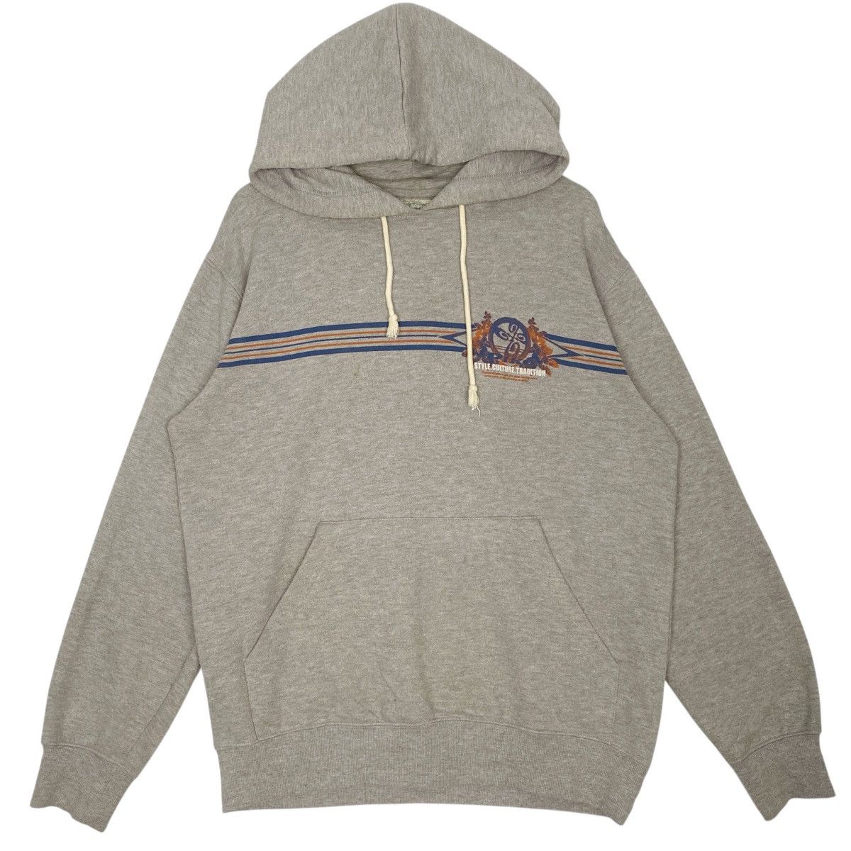 Vintage Piko Hawaiian Surf Hoodie Sweater Gray Size L