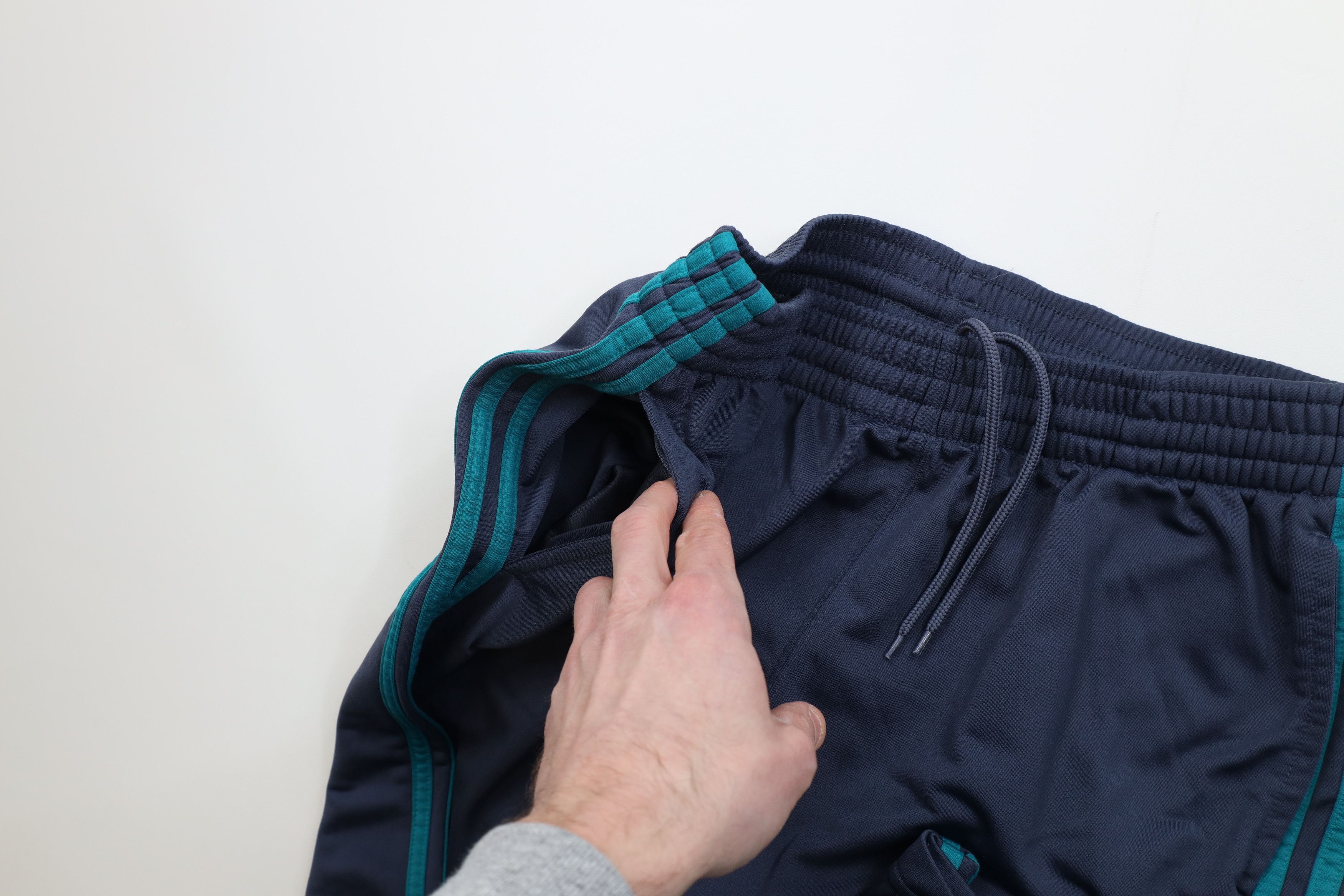 Adidas Vintage Y2K Adidas Wide Leg Sweatpants Pants Steel Blue Size US 36 / EU 52 - 6 Thumbnail