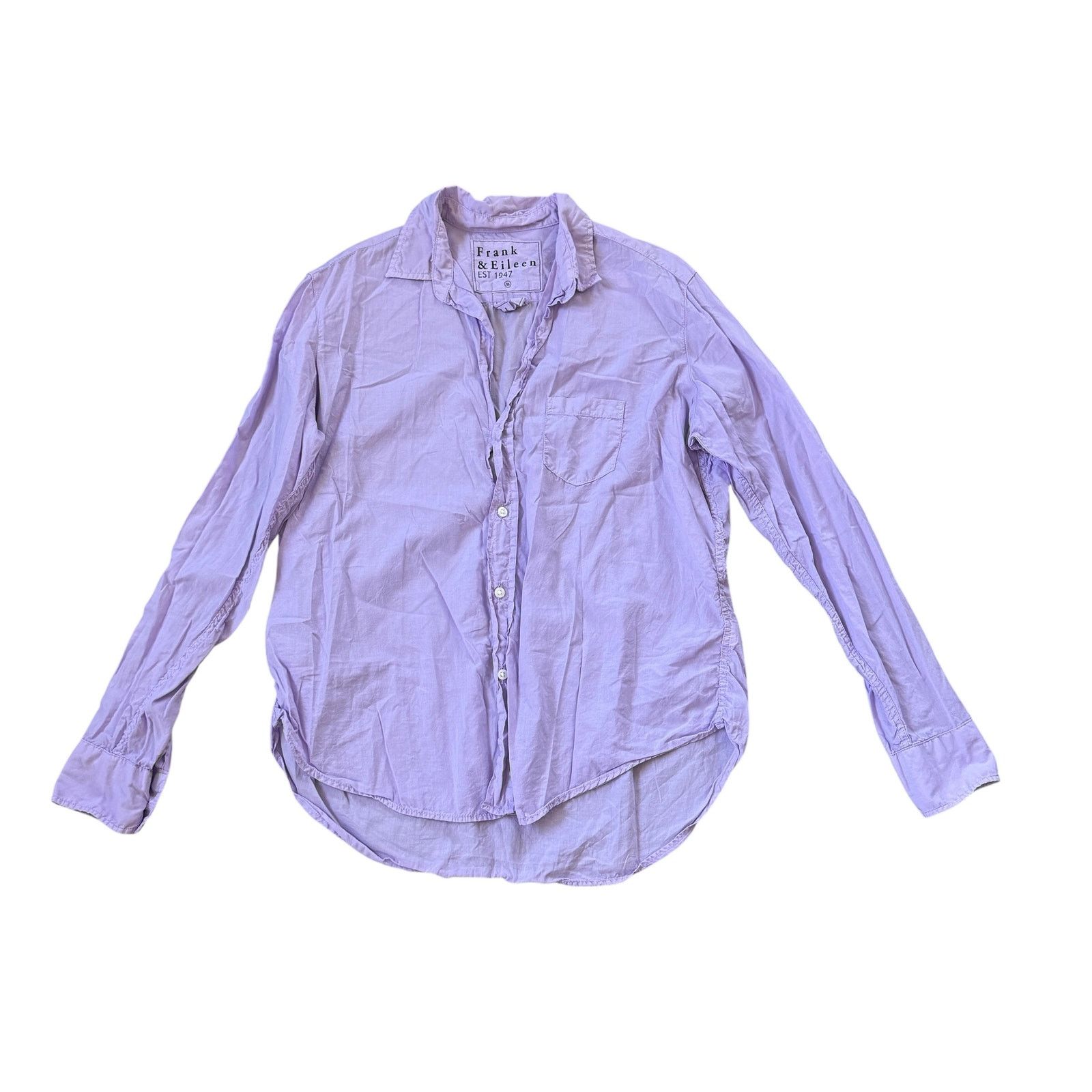 Frank & Eileen Frank & Eileen Eileen Button-Up Shirt Purple Size XS / US 0-2 / IT 36-38 - 2 Thumbnail