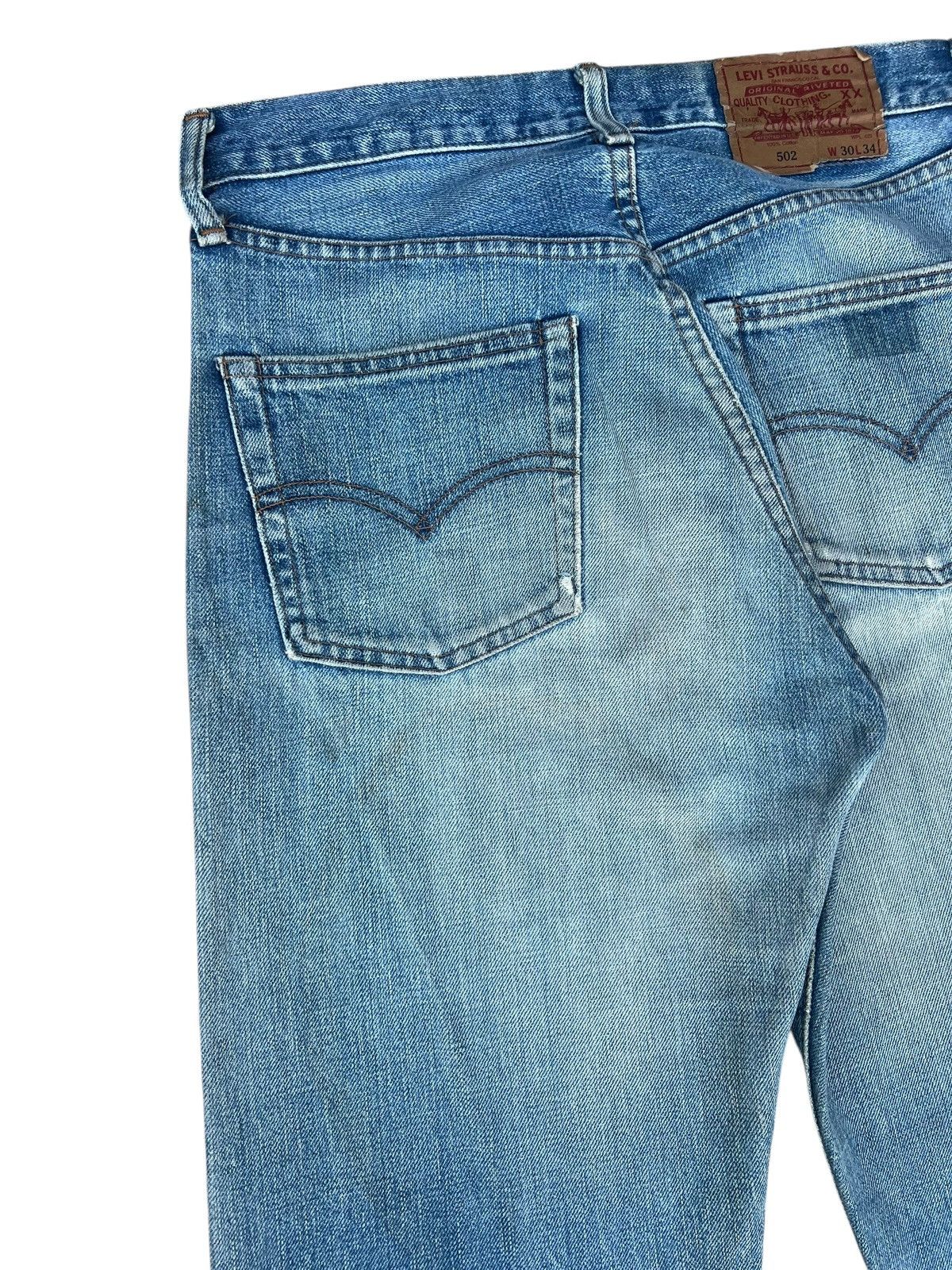 Levi's 1993 Levi’s 502 XX Big E Fade Aging Mud Denim Selvedge Jeans Size US 30 / EU 46 - 16 Thumbnail