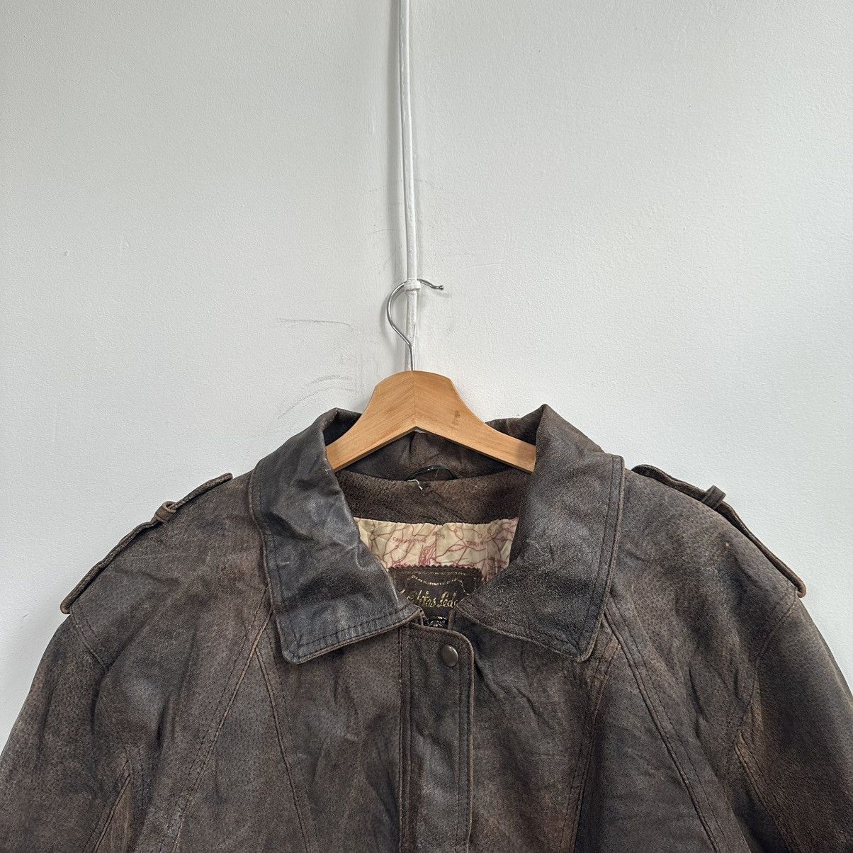 Vintage Vintage Brown Leather Jacket Travis Scott Size US M / EU 48-50 / 2 - 8 Thumbnail