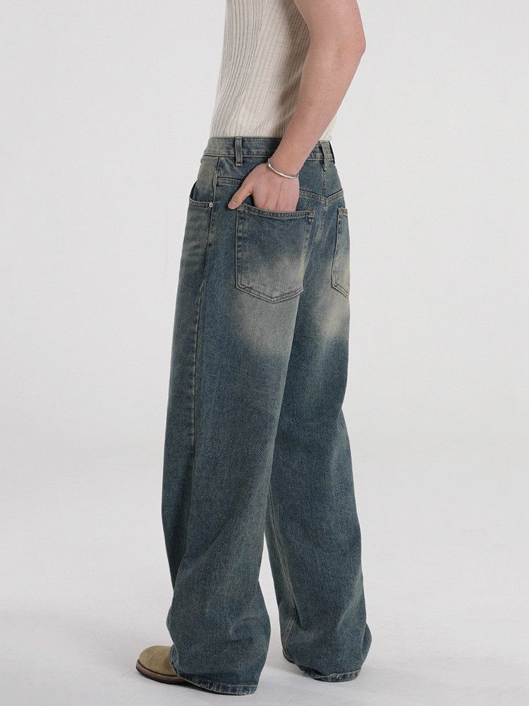 Japanese Brand × Jean Retro straight leg loose wide leg jeans Size US 32 / EU 48 - 3 Thumbnail