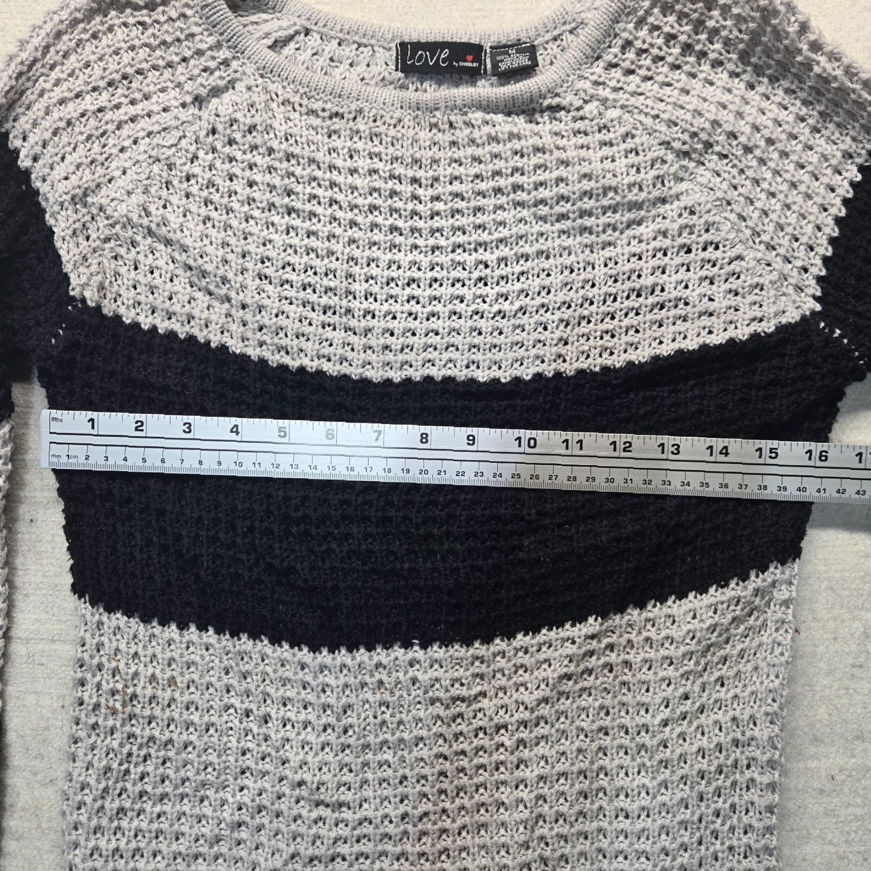 Vintage Love By Chesley Women's Sweater Long Sleeve Pullover Knit Gray M Regular Lightweight Stretch Fall Spring Summer Winter Size M / US 6-8 / IT 42-44 - 4 Thumbnail
