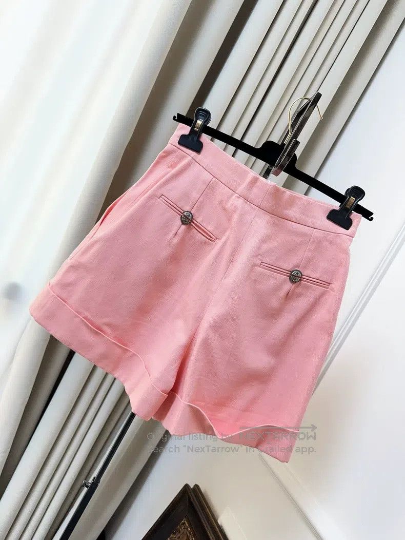 Chanel Chanel 17C Cuban Series Pink Denim Shorts Size 24" / US 00 / IT 34 - 2 Thumbnail