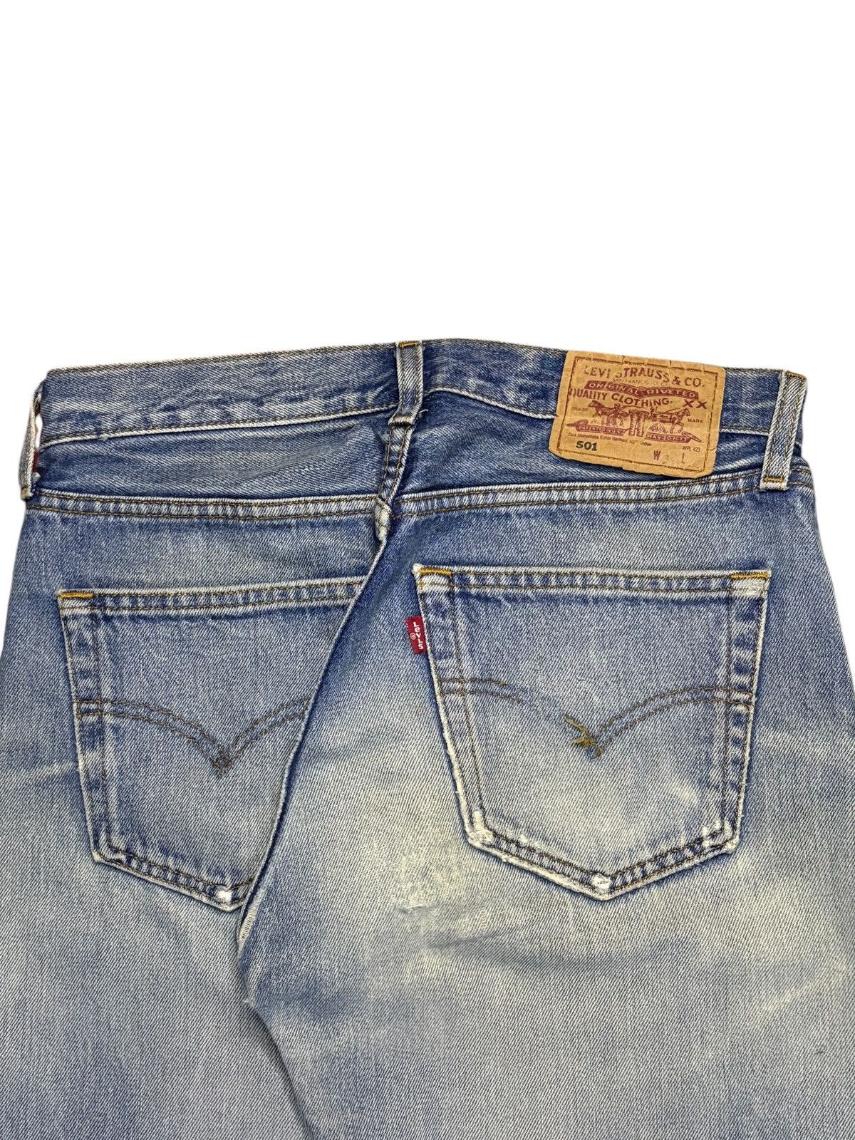 Levi's Vintage 90s Levis 501 Mud Wash Distressed Jeans Size US 30 / EU 46 - 10 Thumbnail