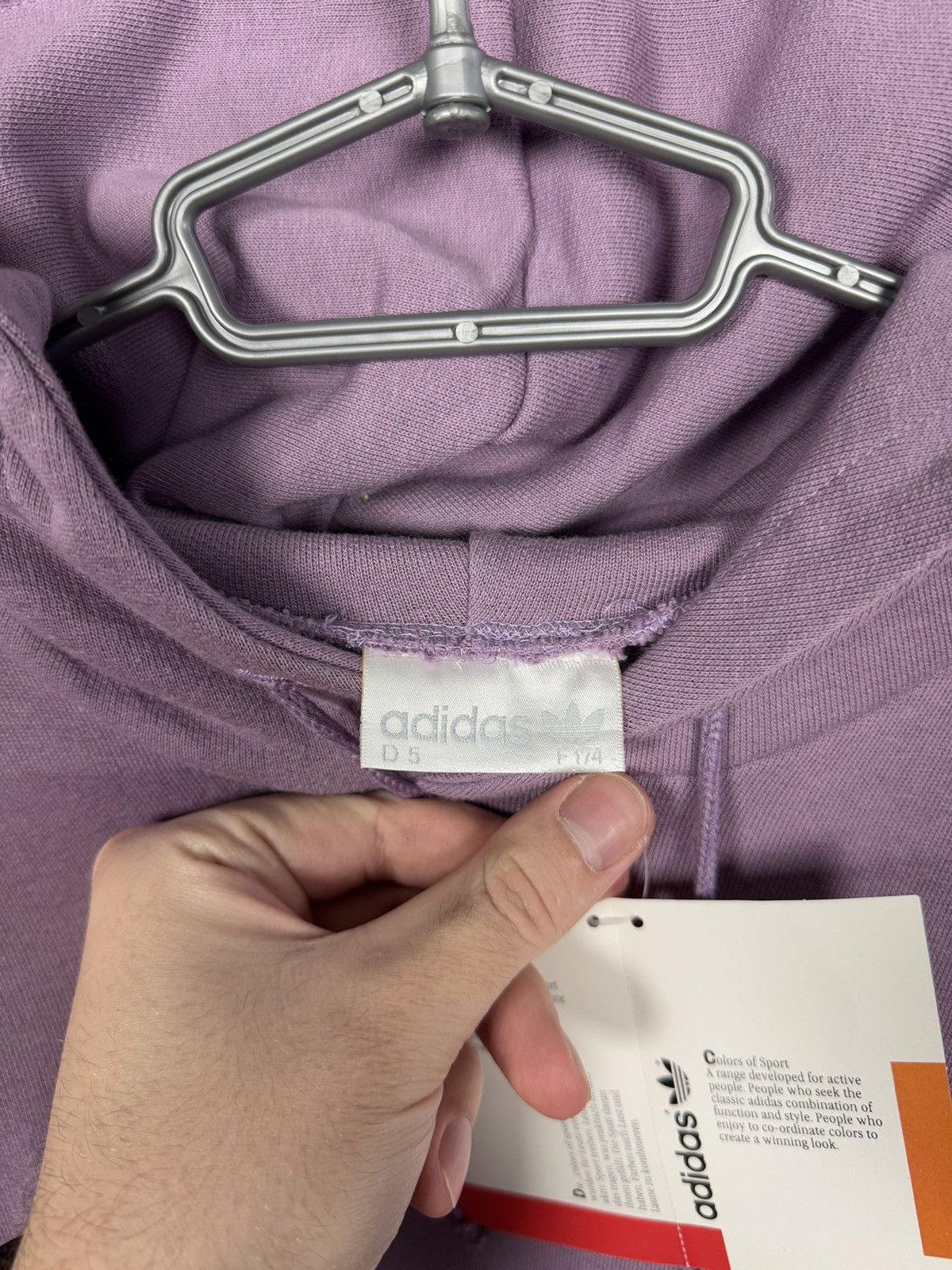 Adidas Adidas Vintage 90s Purple Hoodie Retro Trefoil Logo Size M Size US M / EU 48-50 / 2 - 10 Thumbnail