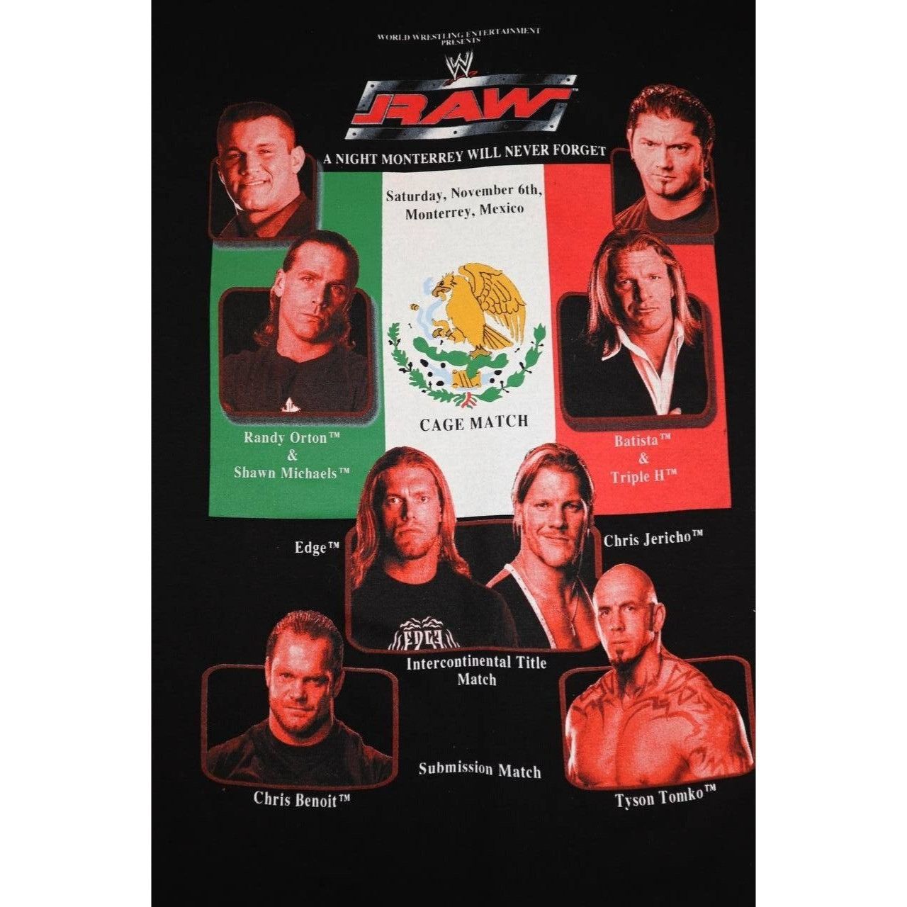 Vintage Vintage Y2K WWE Raw WRESTLEMANIA 21 Mexico 2005 T Shirt L Size US L / EU 52-54 / 3 - 4 Thumbnail