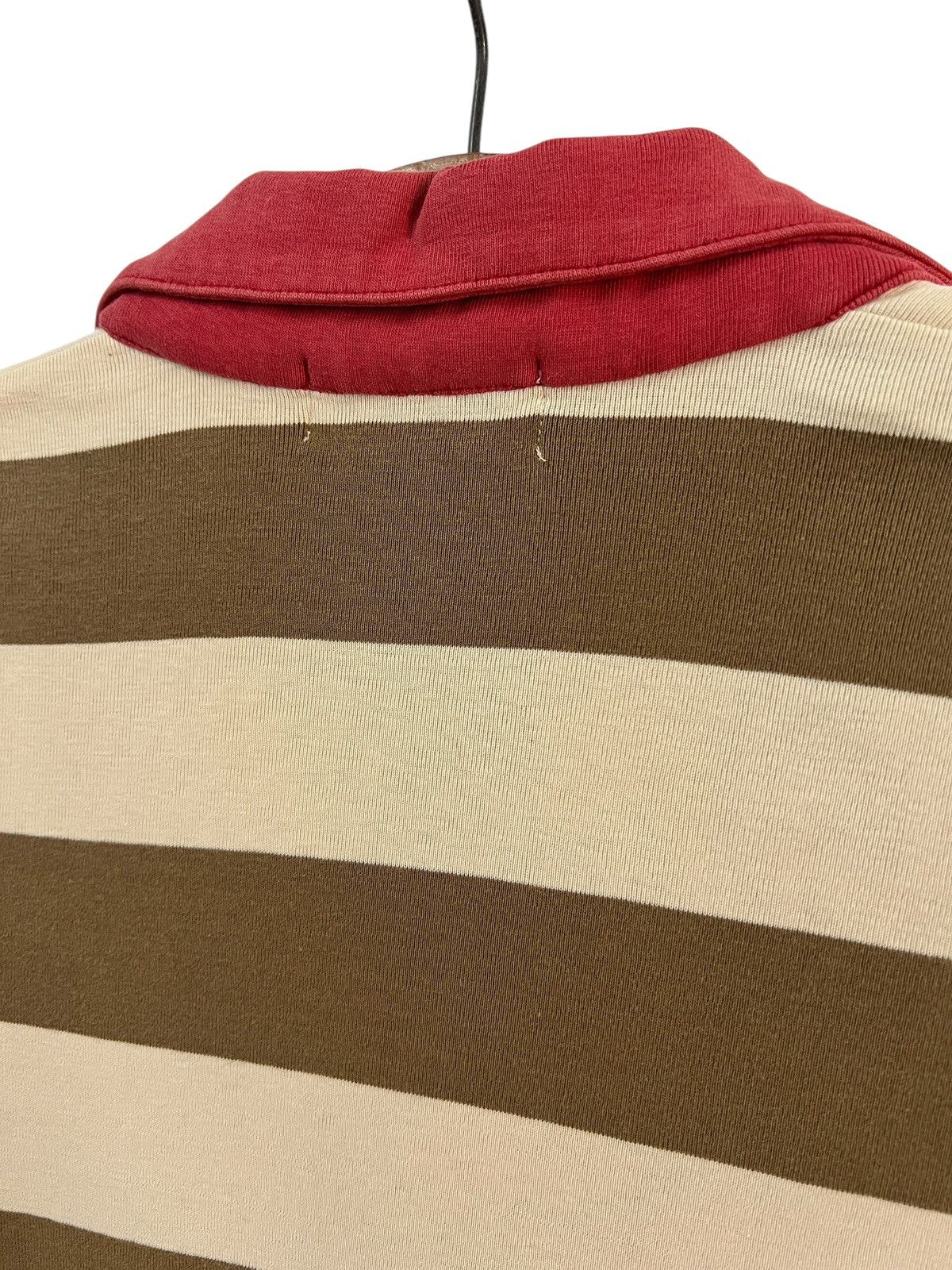 Hysteric Glamour 1990s HG ‘I ❤️ Hysteric” Stripes Wide Neck Polo Shirt Size XS / US 0-2 / IT 36-38 - 8 Thumbnail