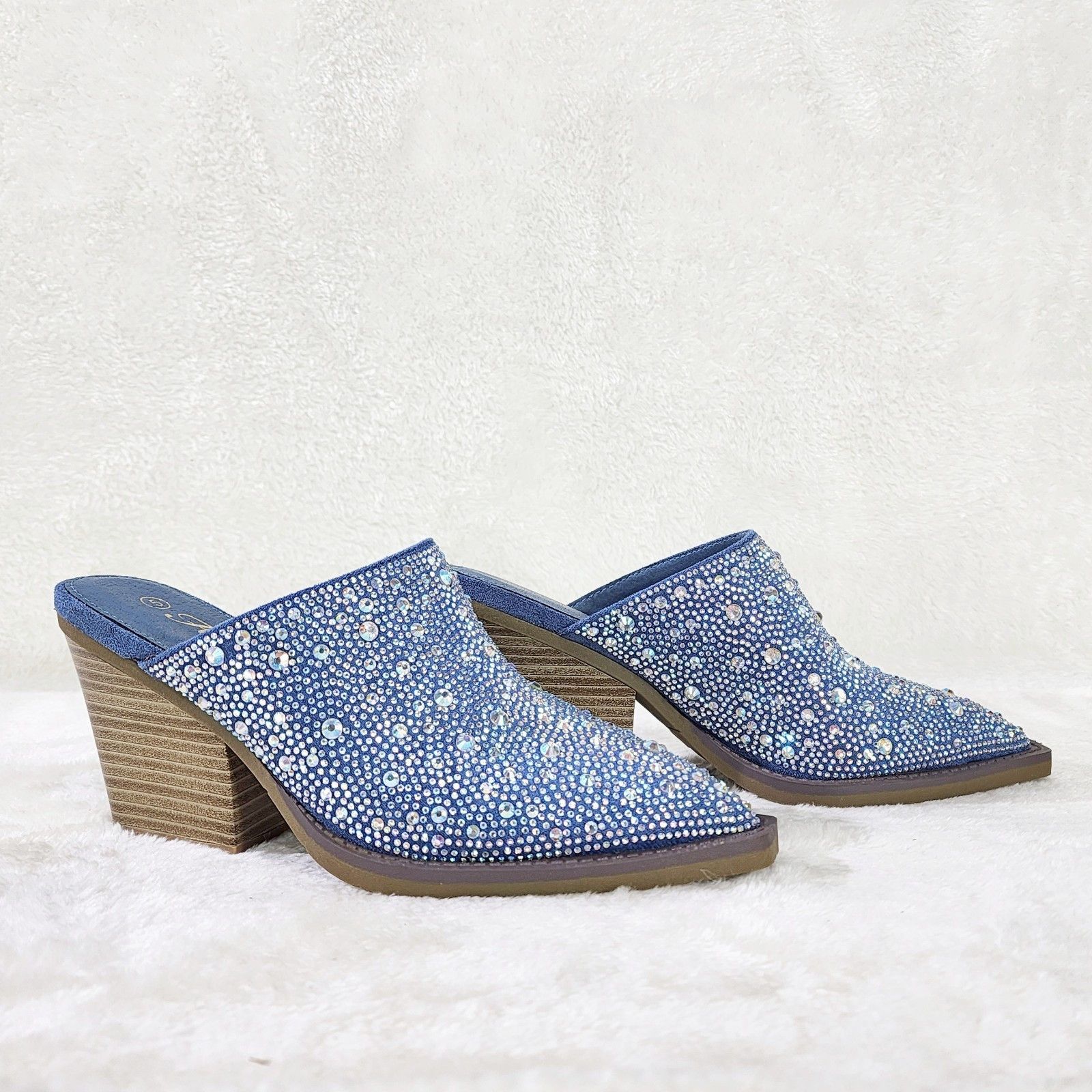 Other Vibes Western Cowgirl Denim Slip On Shoes Mules / Clogs Irid Size US 6 / IT 36 - 1 Thumbnail