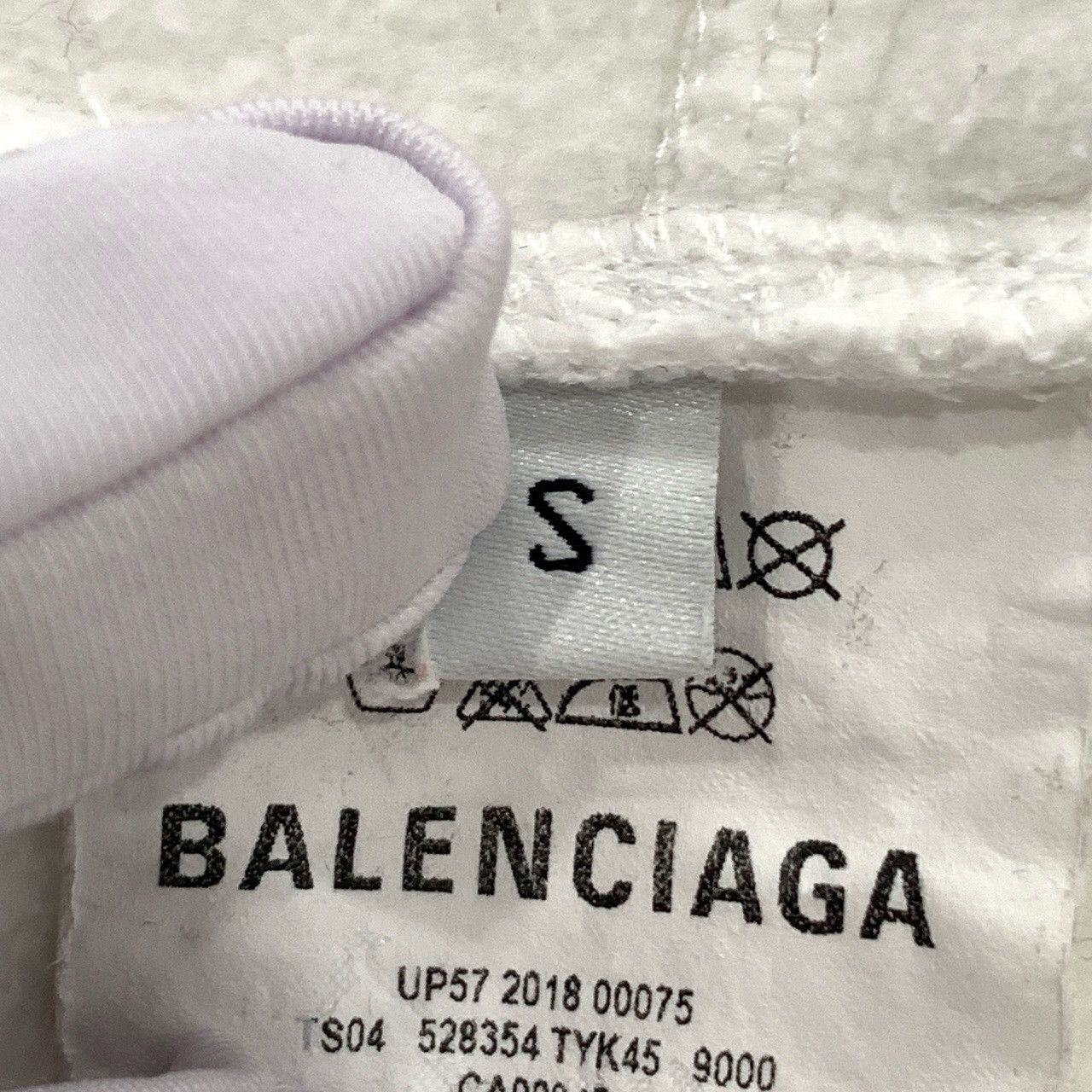 Balenciaga Balenciaga Logo Embroidered White Hooded Zip-Up Sweatshirt Size US S / EU 44-46 / 1 - 6 Thumbnail