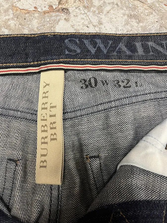 Burberry × Vintage 2000s Burberry Raw Denim Jeans Size US 33 - 11 Thumbnail