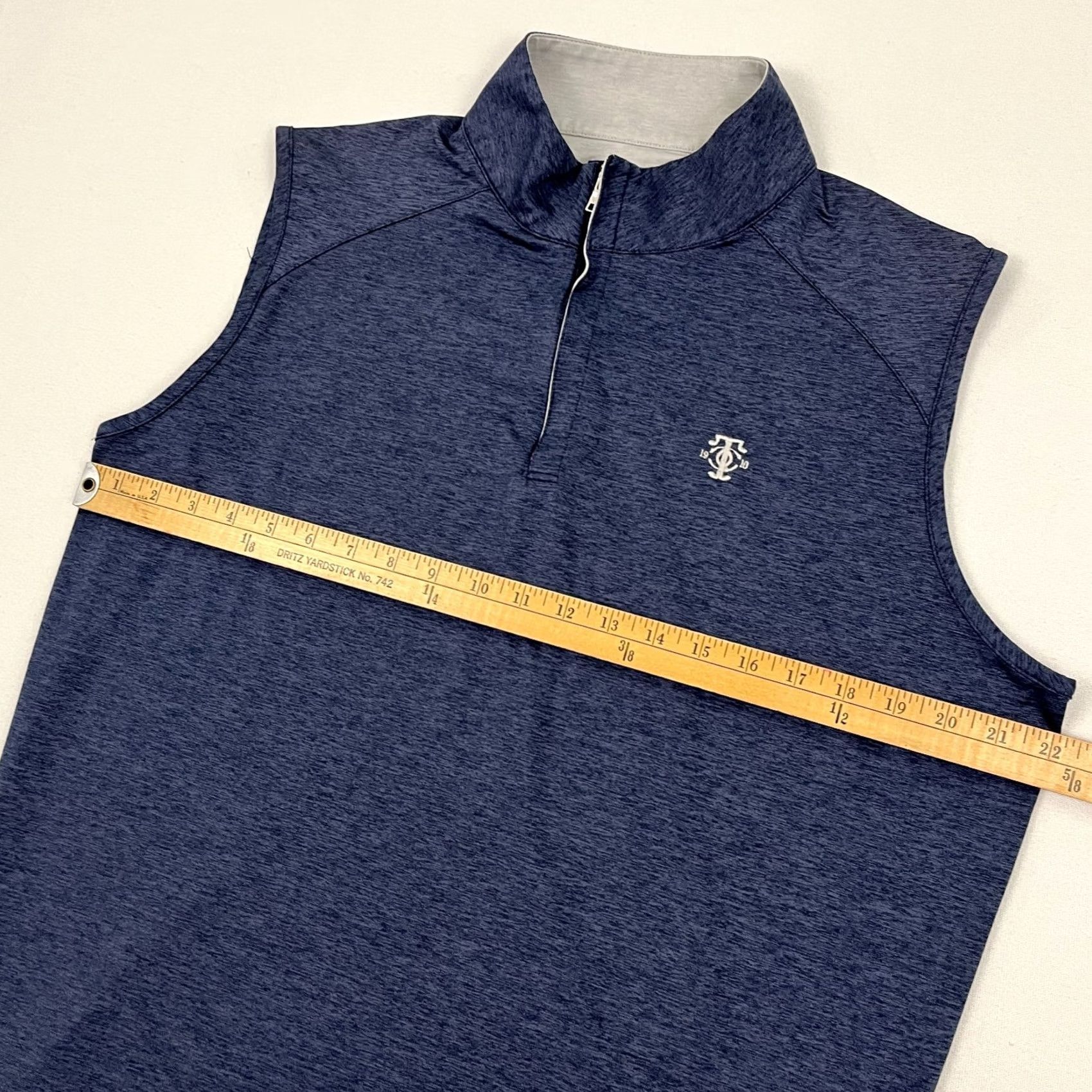 Peter Millar Peter Millar Crown Crafted Vest Mens M Blue Talbot Country Club Golf Quarter Zip Vest Size US M / EU 48-50 / 2 - 7 Thumbnail
