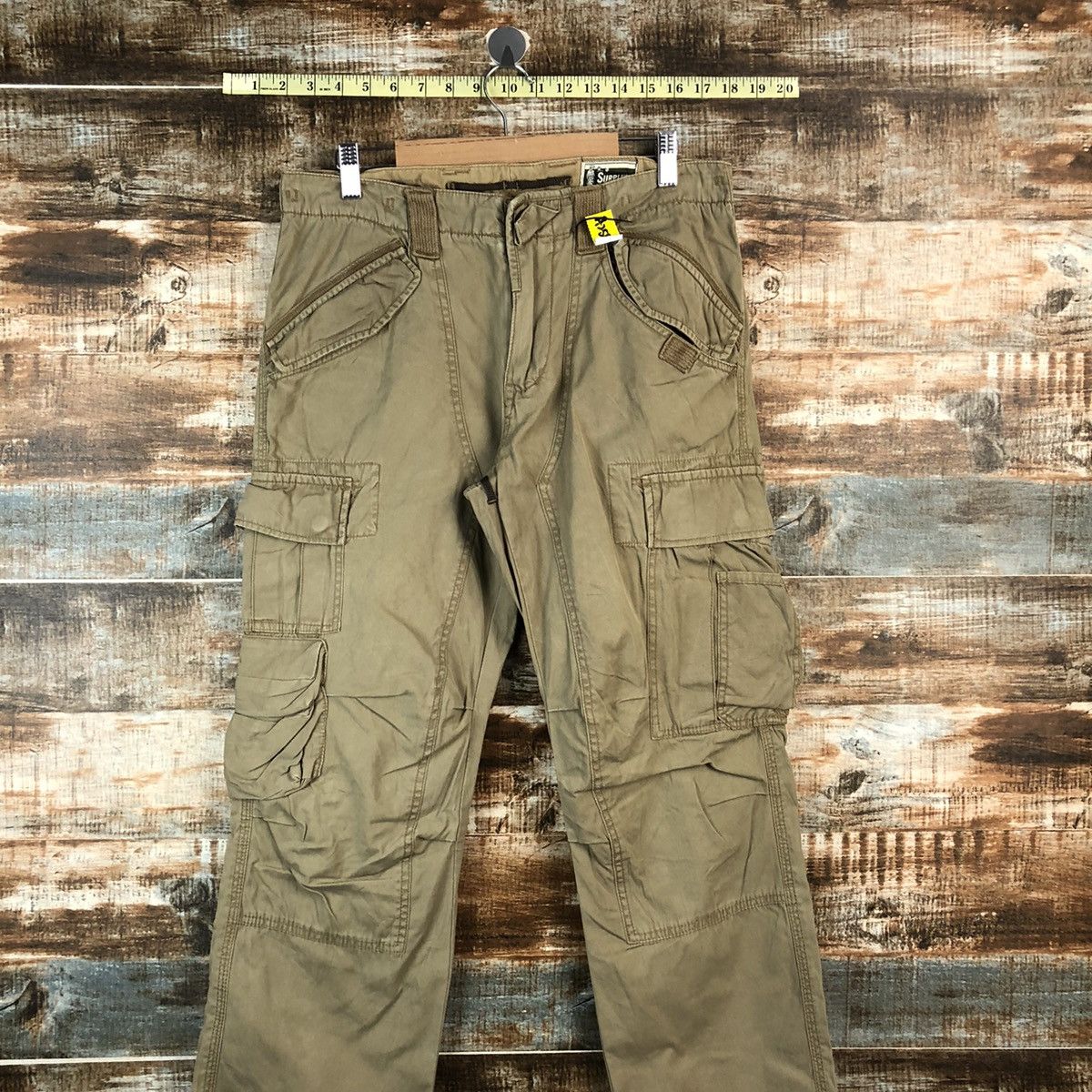 Japanese Brand Surplus Brown Cargo tactical Multipocket Pants #A2567 Size US 30 / EU 46 - 2 Thumbnail