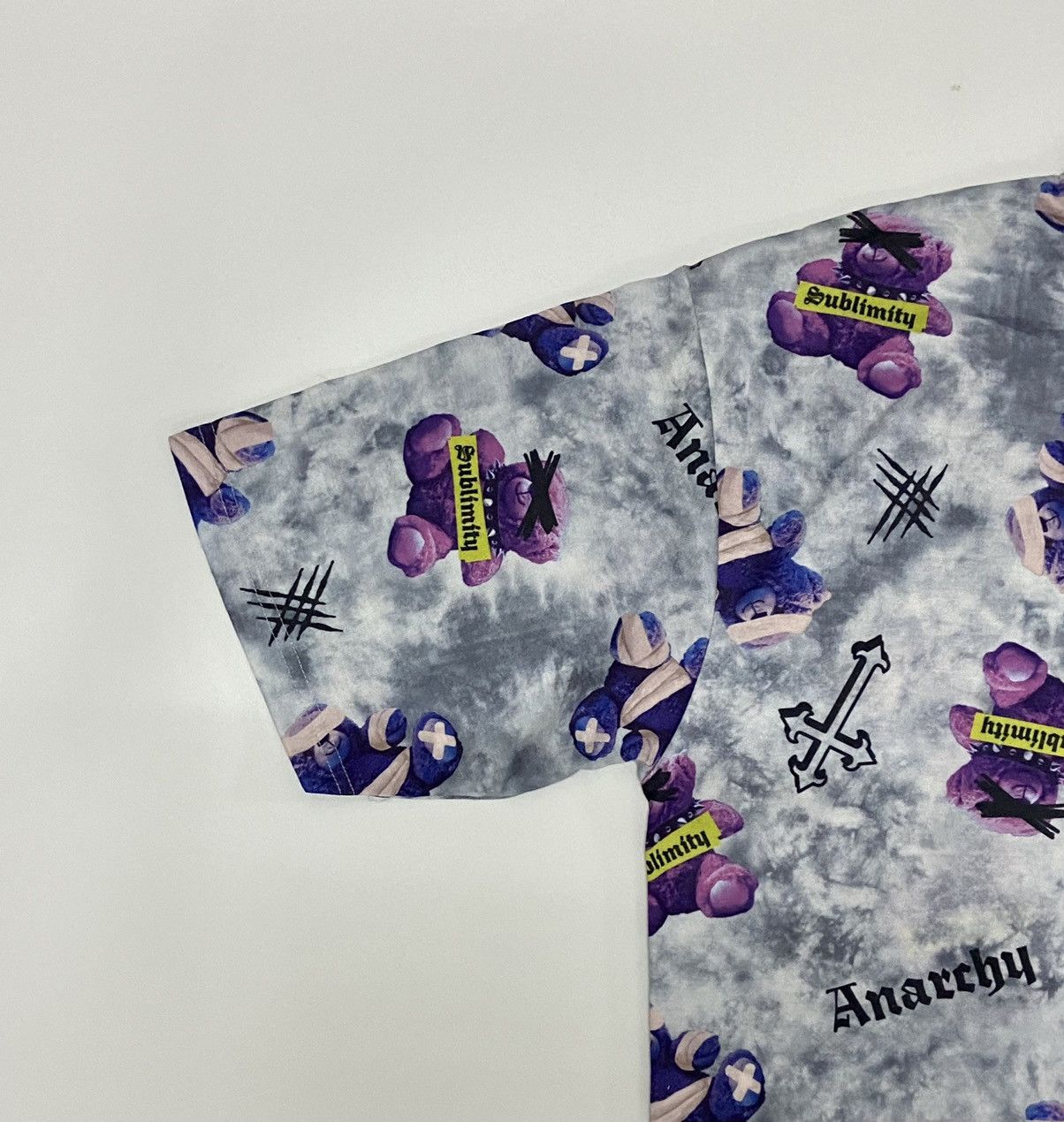 Japanese Brand JEANING WILD OVERPRINT ANARCHY TEE Size US XXL / EU 58 / 5 - 11 Thumbnail