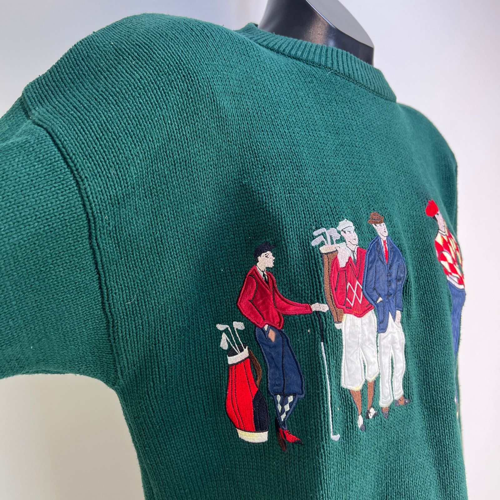 Izod × Vintage Vintage Izod Cotton Pine Green Pullover Crewneck Sweater Size US L / EU 52-54 / 3 - 5 Thumbnail