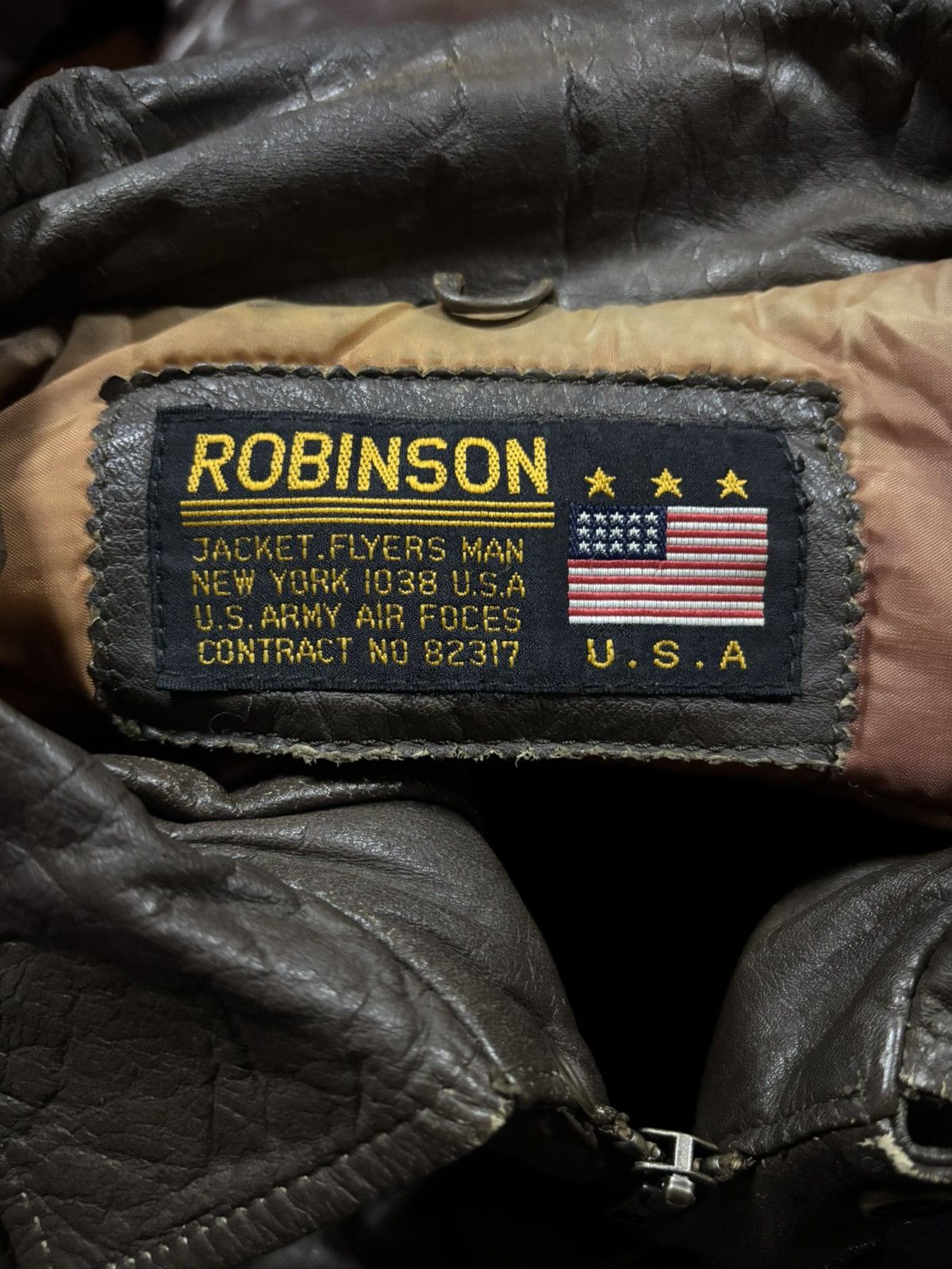 Robinson Les Bains Vintage Robinson aviator leather jacket Size US L / EU 52-54 / 3 - 3 Thumbnail