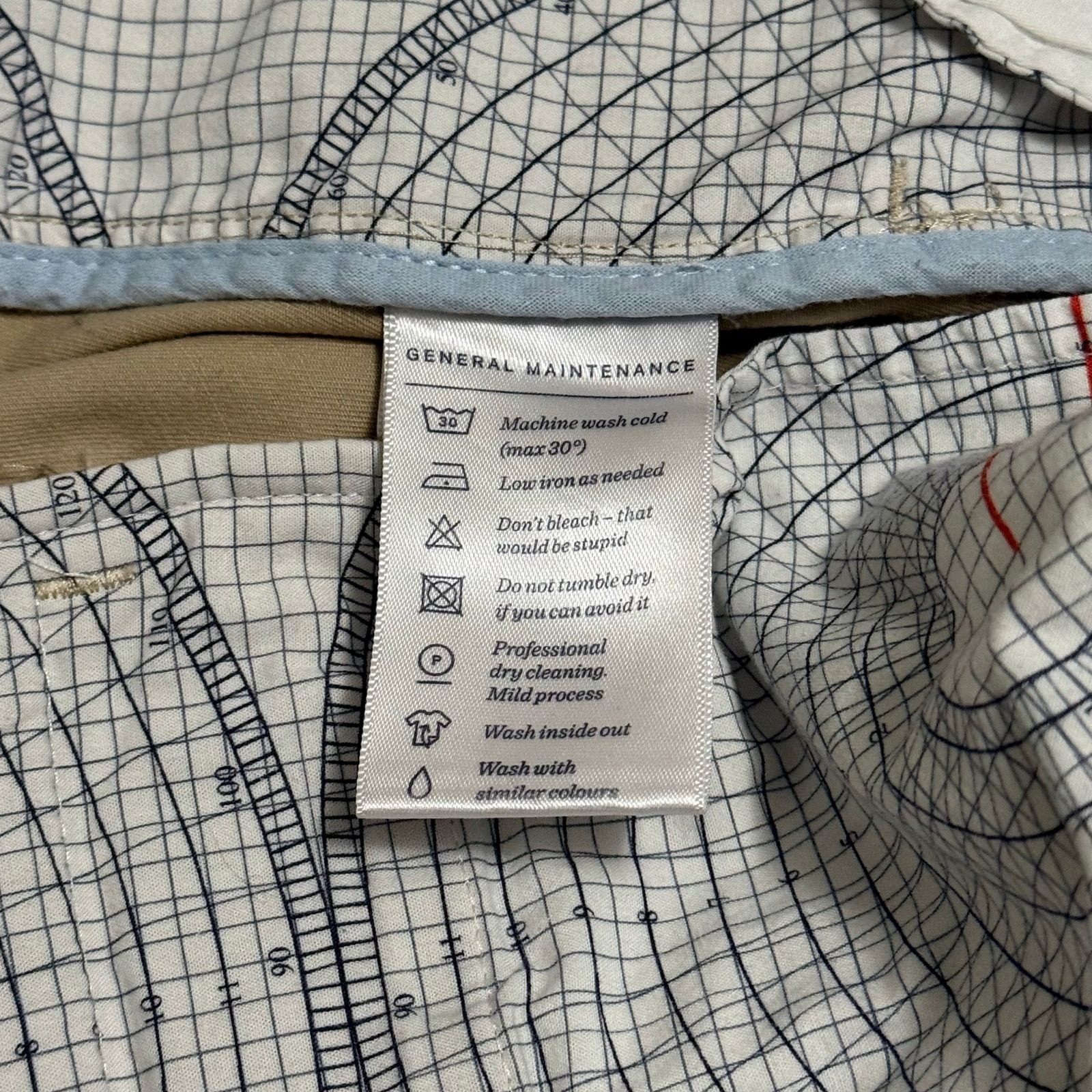 SPOKE SPOKE Sharps Chino Pants Build B Khaki Tan Basics Waist 33 Size US 33 - 6 Thumbnail