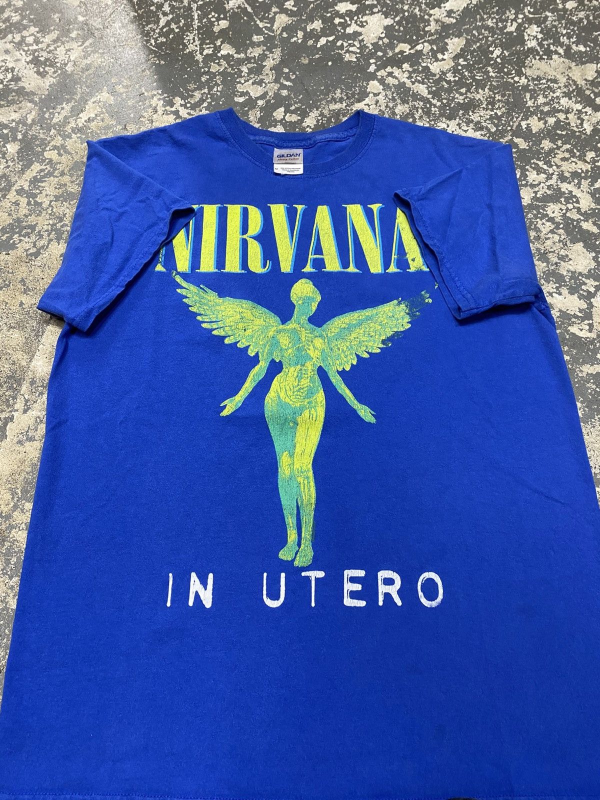 Band Tees × Vintage Vintage Nirvana In Utero Blue Gildan 2013 Y2K Tshirt Size US M / EU 48-50 / 2 - 4 Thumbnail