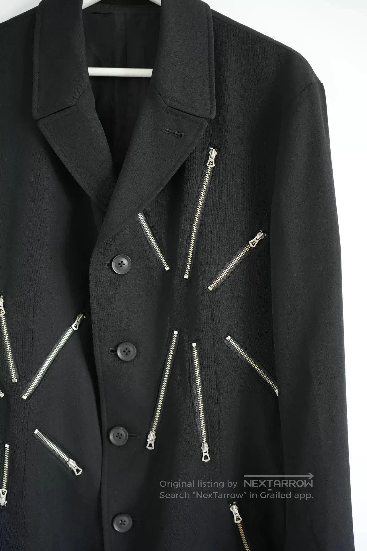 Yohji Yamamoto Yohji Yamamoto Black Floral Zip Suit Jacket. Size US M / EU 48-50 / 2 - 4 Thumbnail