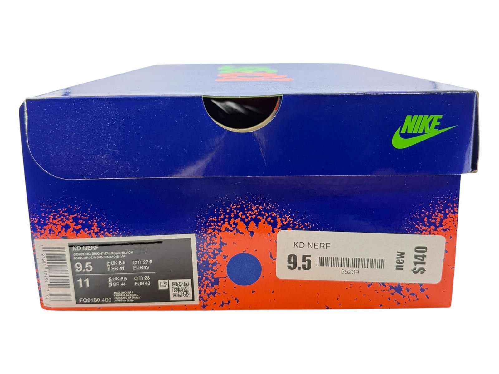 Nike Nike KD Nerf Concord Bright Crimson Black 9.5 New FQ0810-400 Size US 9.5 / EU 42-43 - 6 Thumbnail