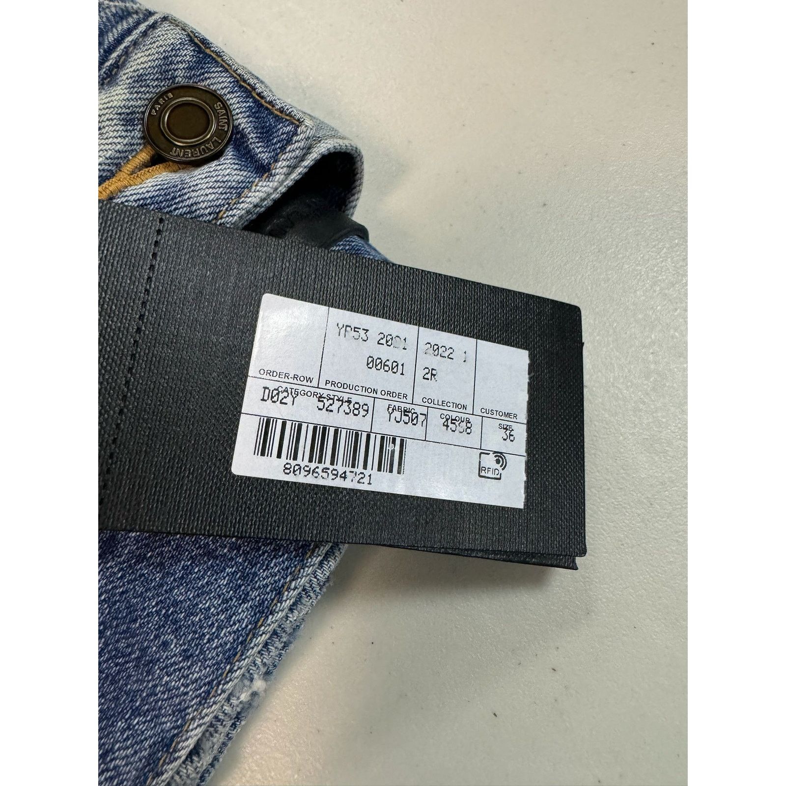 Saint Laurent Paris o1rshd1 Skinny 5 Pockets Low Pants in Santa Monica Blue Size US 36 / EU 52 - 16 Thumbnail