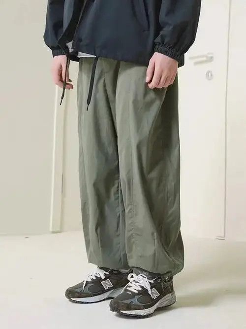 High Sport × Japanese Brand × Jean 21SS Indigo Union Japan Green Minimal Casual Lantern Pants Size US 32 / EU 48 - 4 Thumbnail
