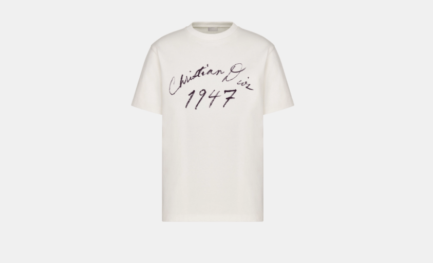 Dior o1w1db10525 493J69 Relaxed-Fit T-Shirt in White Size US L / EU 52-54 / 3 - 1 Thumbnail