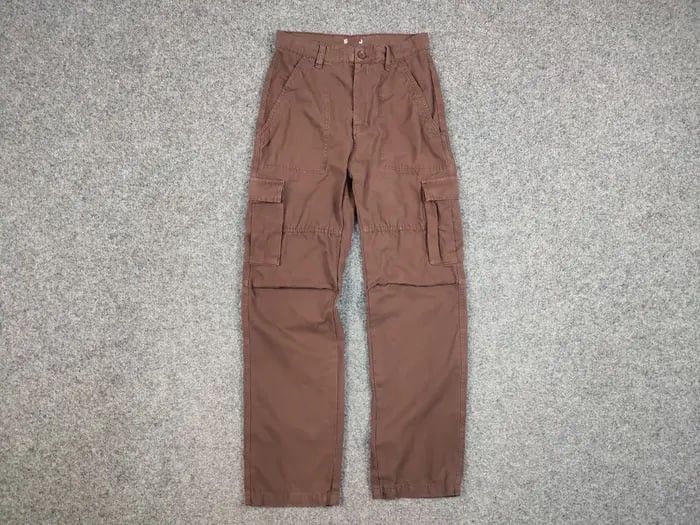 Japanese Brand Vintage 90s Japanese Brown Cargo canvas Pants Y2K Hype Style Size US 30 / EU 46 - 10 Thumbnail