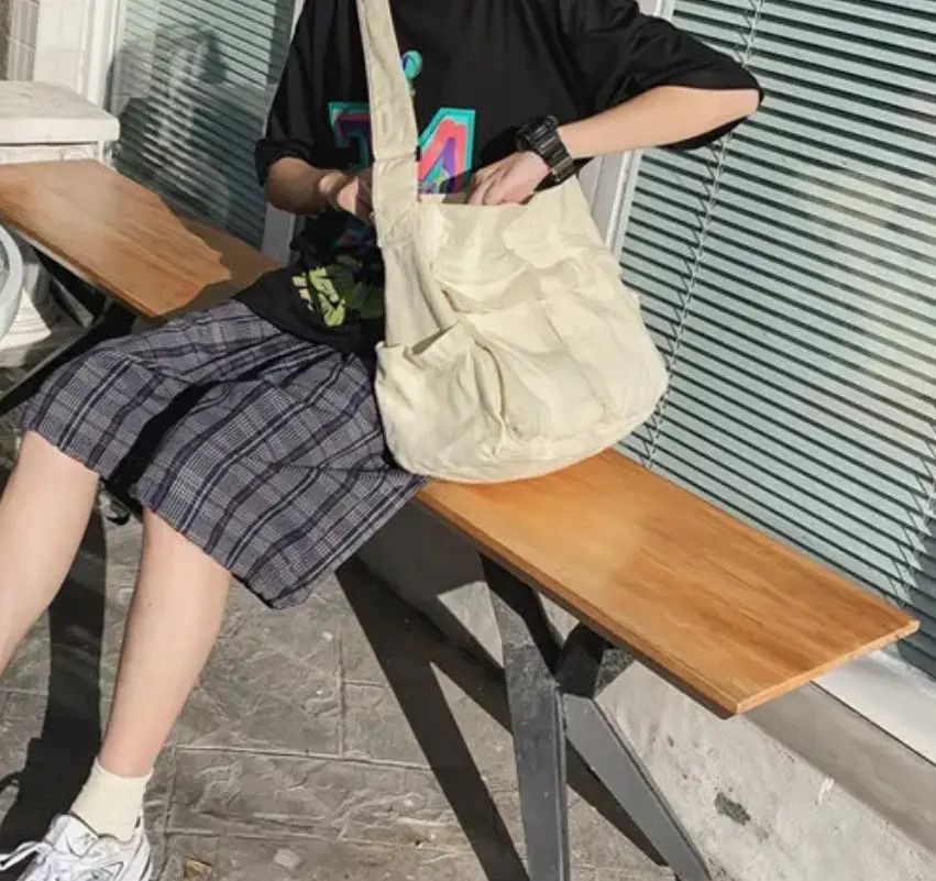 Japanese Brand Beige Color Shoulder Messenger Bag Size ONE SIZE - 2 Thumbnail