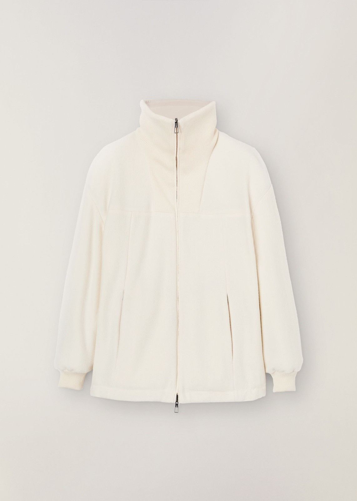 image of Loro Piana O1Loc1C0224 Cashmere Jacket In White, Women's (Size XL)