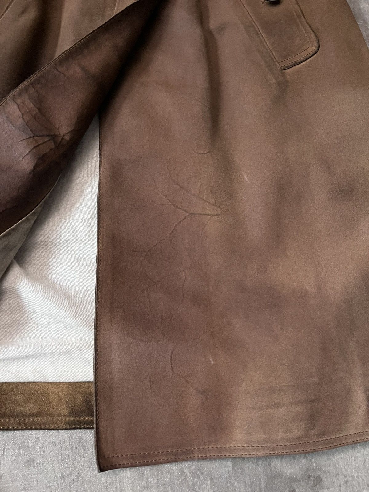 Miu Miu Miu Miu vintage sude leather brown trench coat rare Size L / US 10 / IT 46 - 15 Thumbnail
