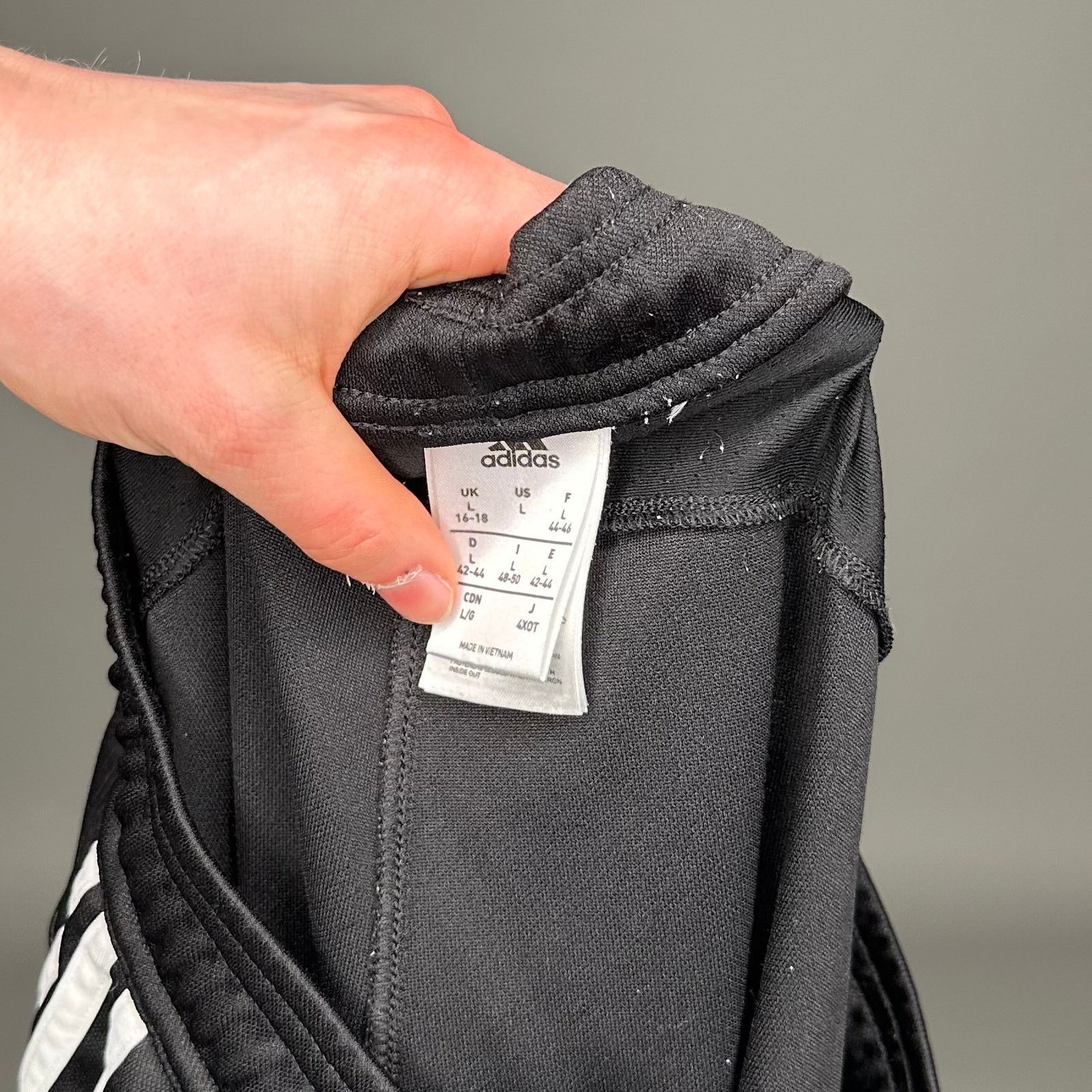 Adidas Vintage Y2K Adidas Sweatpants Mens L Slim Fit Black Joggers Size US 34 / EU 50 - 4 Thumbnail