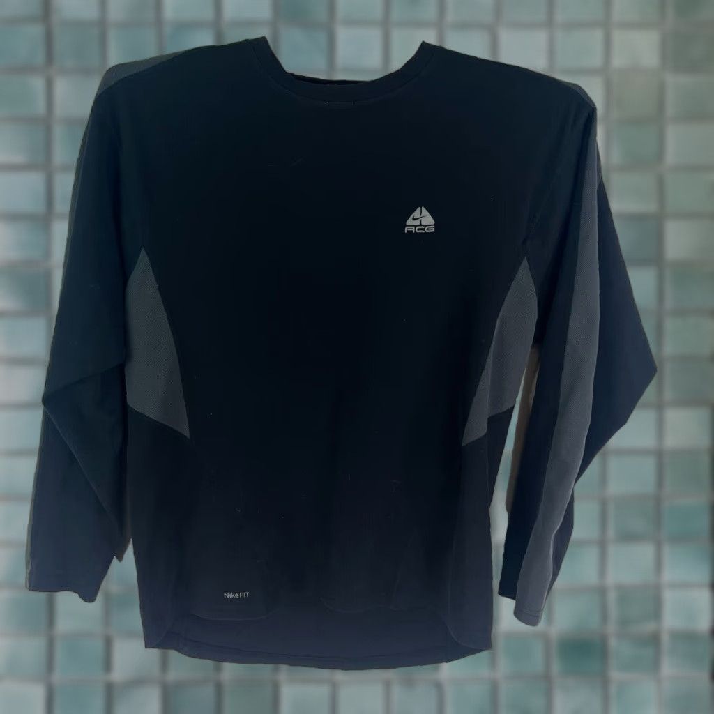 Nike ACG Nike ACG Long Sleeve Shirt Womens L Black Colorblock 90s Athleisure Outdoor Retro Windbreaker Jacket Pull-Over Top Size L / US 10 / IT 46 - 1 Thumbnail