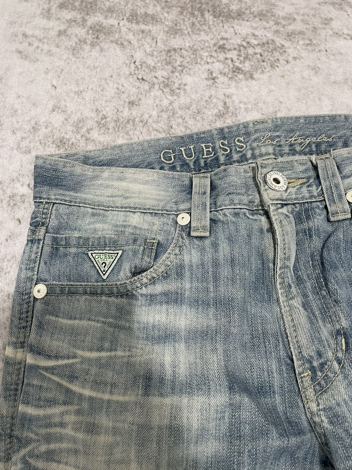 Guess 2000s guess acid wash japan denim pants y2k style Size US 31 - 4 Thumbnail