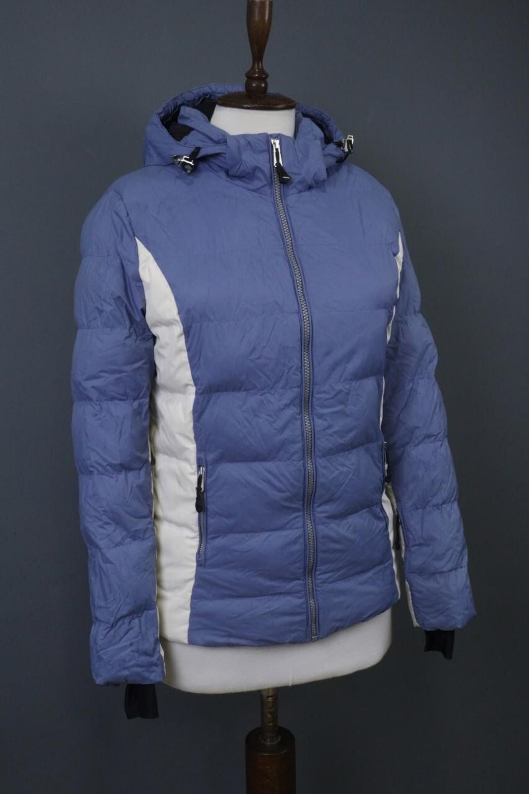 Napapijri Napapijri Blue White Hooded Drawcord Puffer Jacket Size XS Size XS / US 0-2 / IT 36-38 - 4 Thumbnail