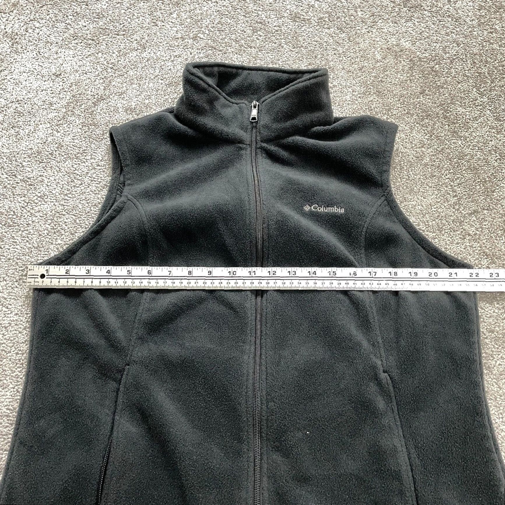 Vintage Columbia Benton Springs Vest XL Black Full Zip Pockets High Neck Women Size XL / US 12-14 / IT 48-50 - 6 Thumbnail