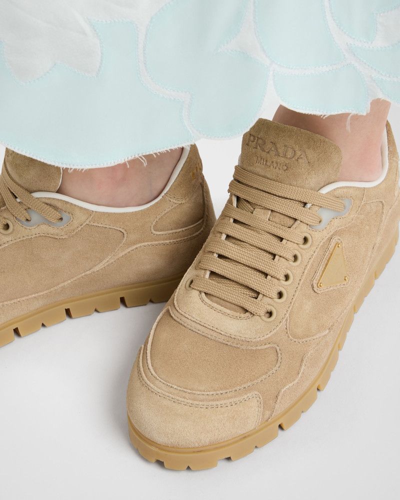 Prada o1B3y1r0526 Faded Suede Sneakers in Brown Size US 8 / IT 38 - 3 Thumbnail