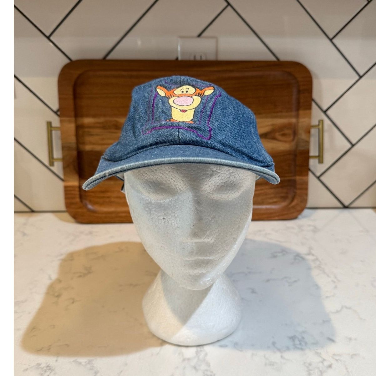 Disney vintage 90s Disney Winnie the Pooh "Tigger" Denim cap OS Size ONE SIZE - 1 Thumbnail